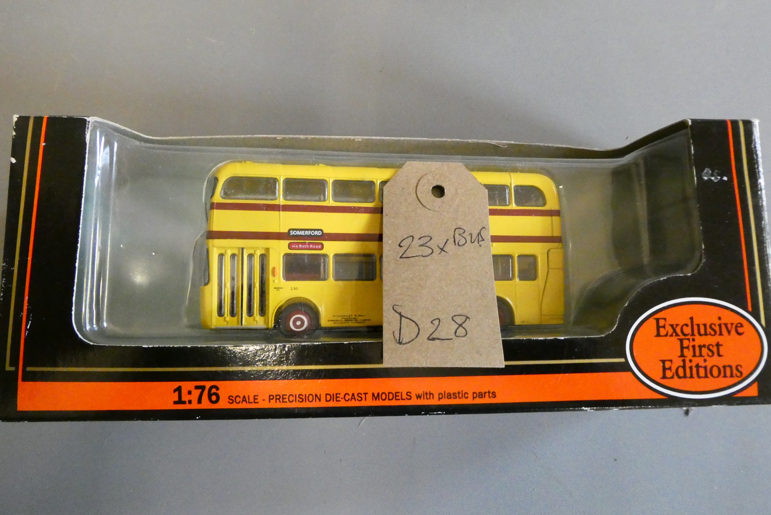 Twenty three bus models from the mid 20th century by EFE, Corgi and others, all items boxed, Image