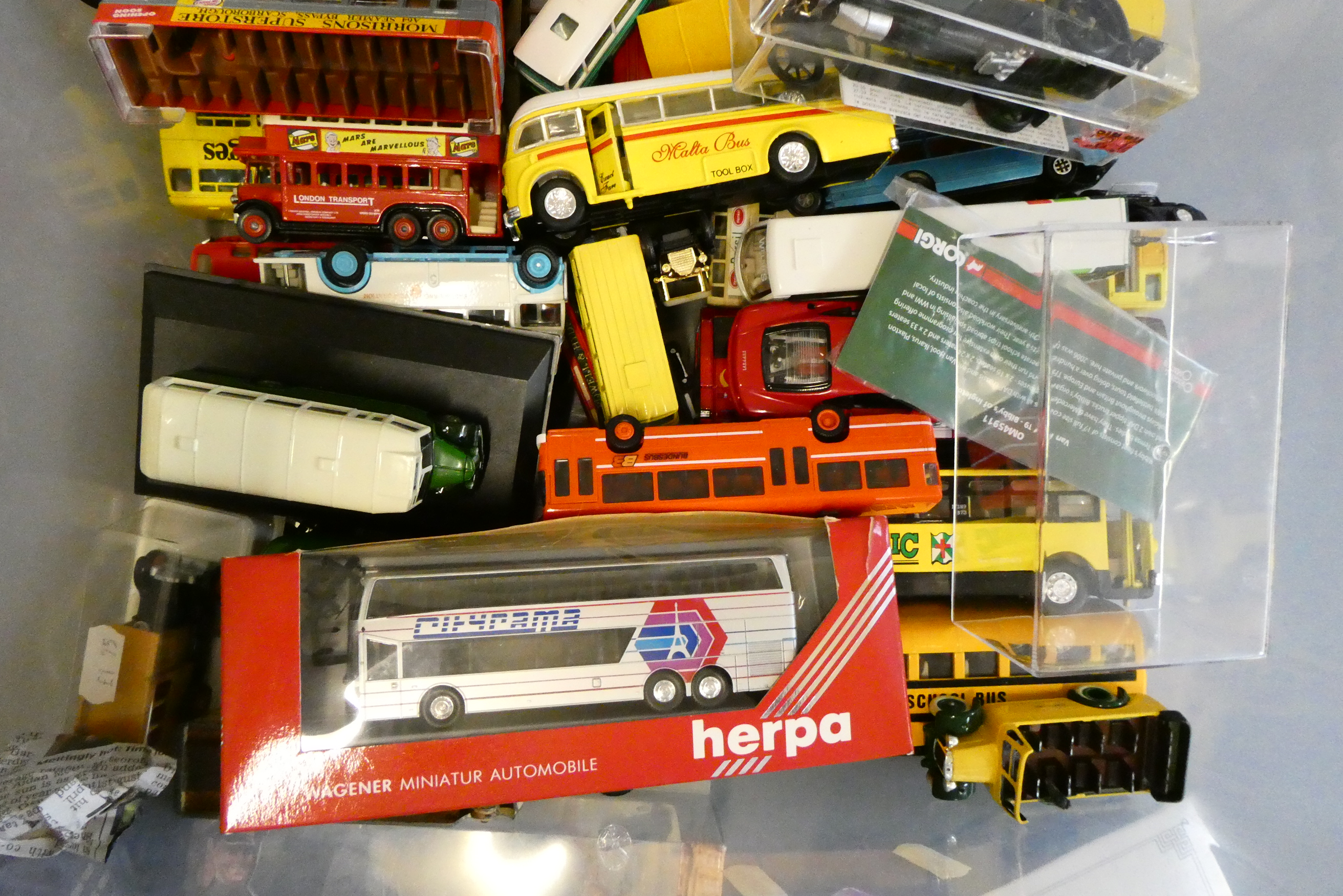 Boxed and unboxed diecast vehicles by Corgi, Matchbox and others, most items late issues, fair to Image