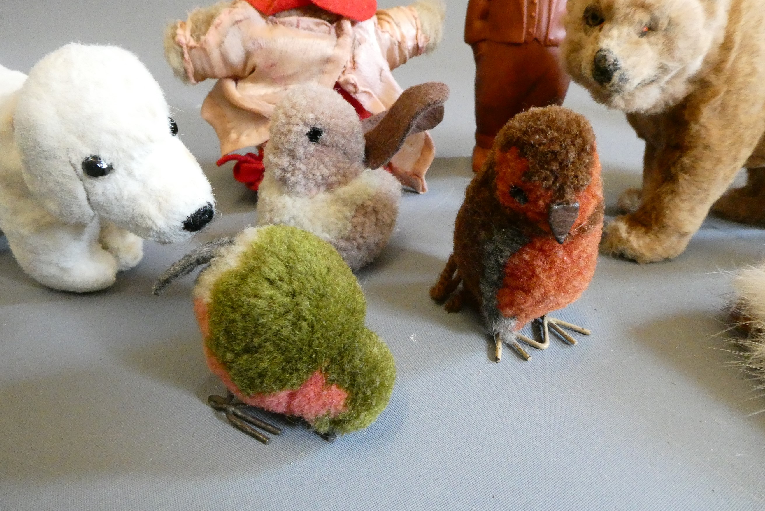 A collection of vintage toys, mainly plush, including Steiff and Chad Valley (Est. plus 24% premium Image