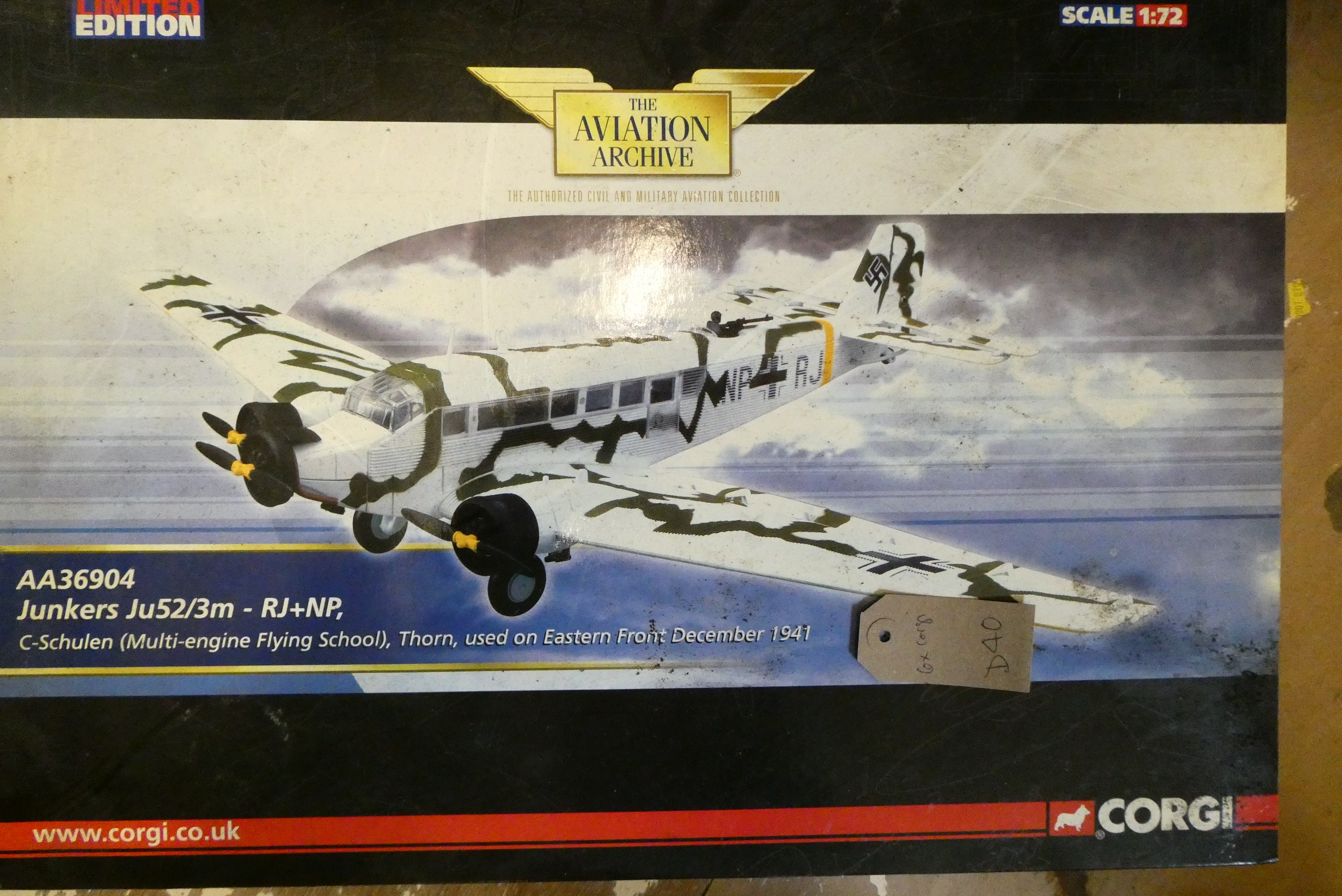 Six Corgi Aviation Archive model aircraft, all German Luftwaffe types, all these models have been Image