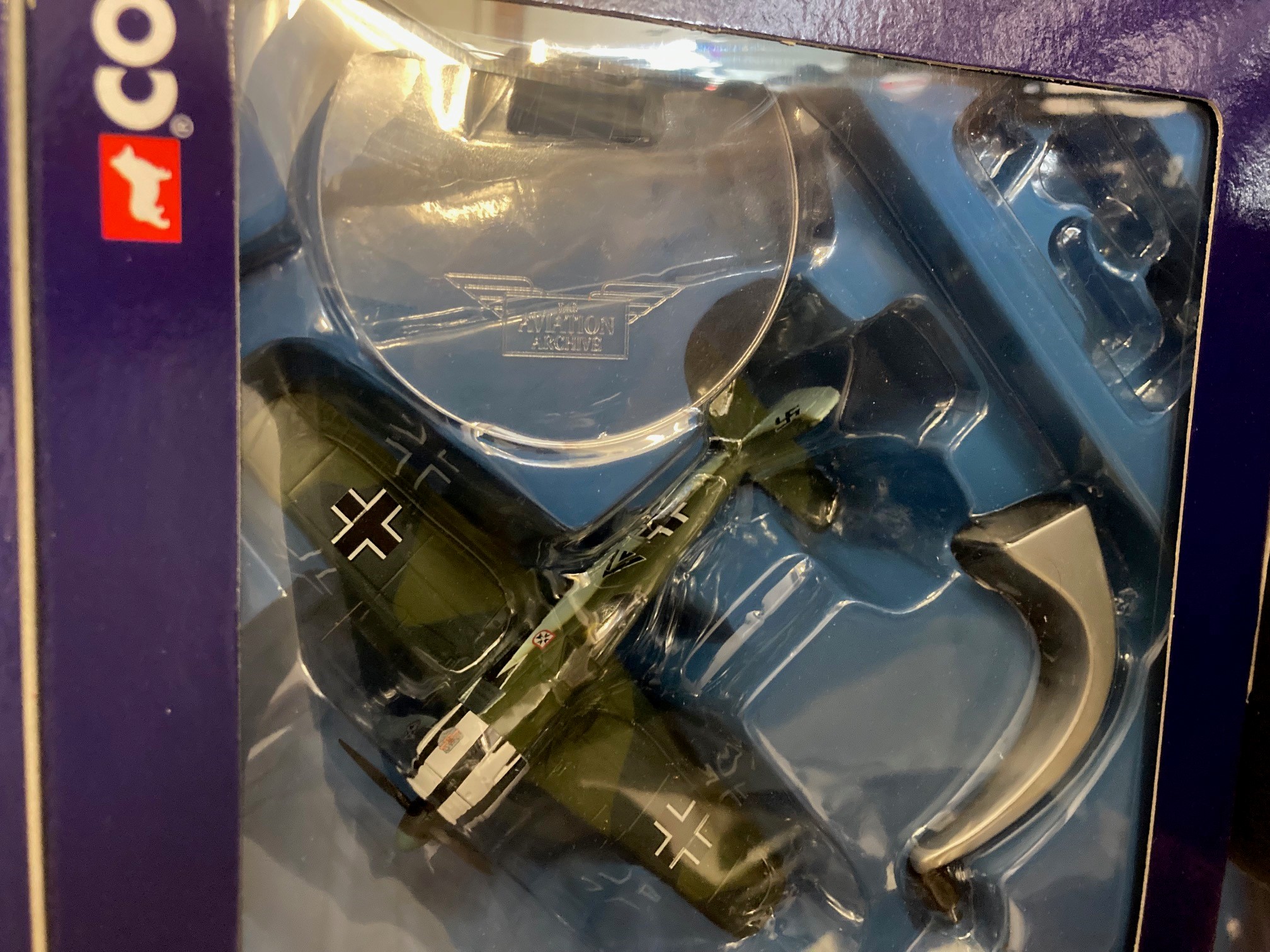 Six Corgi Aviation Archive model aircraft, all German Luftwaffe types, all these models have been Image