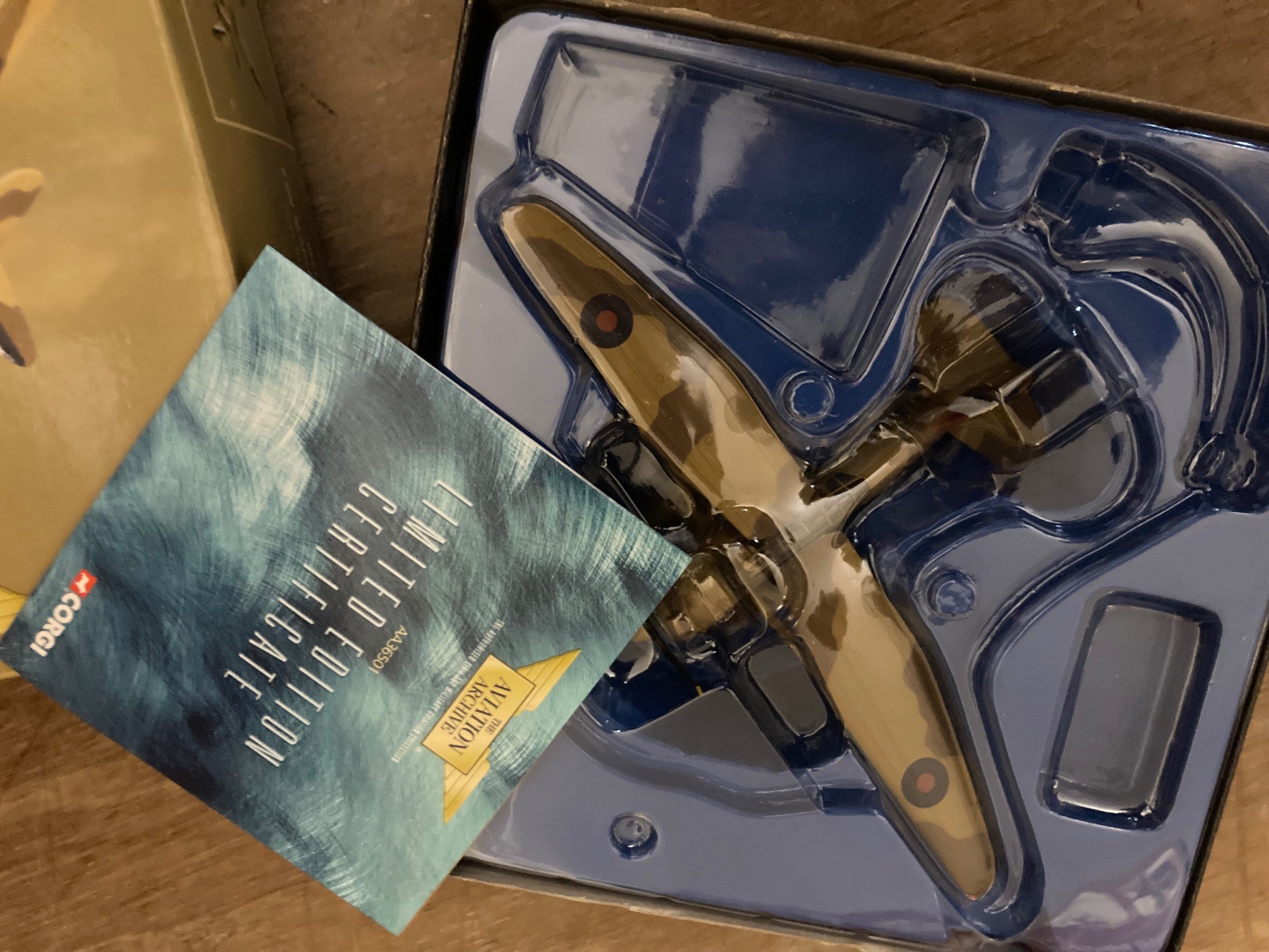 Six Corgi Aviation Archive model aircraft, all RAF types, all these models have been out on display. Image