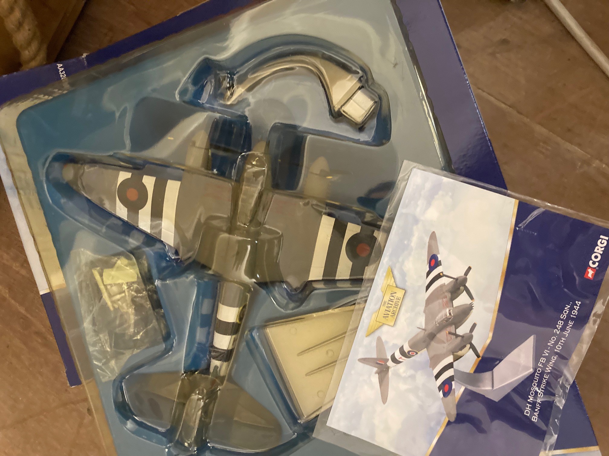 Six Corgi Aviation Archive model aircraft, all RAF types, all these models have been out on display. Image