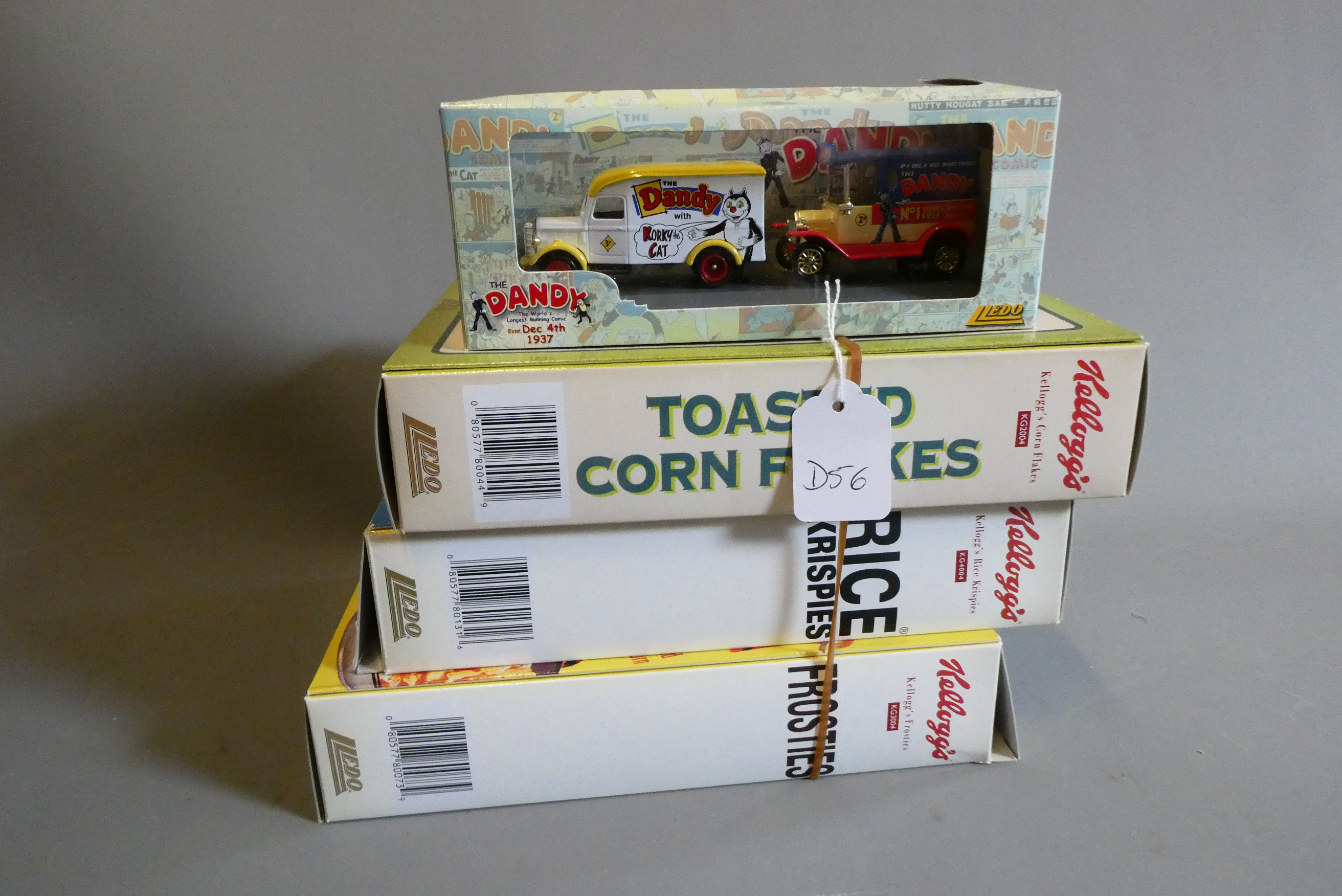Lledo Breakfast Cereal sets comprising Kellogg's Corn Flakes, Rice Crispies and Frosties, and a The Image