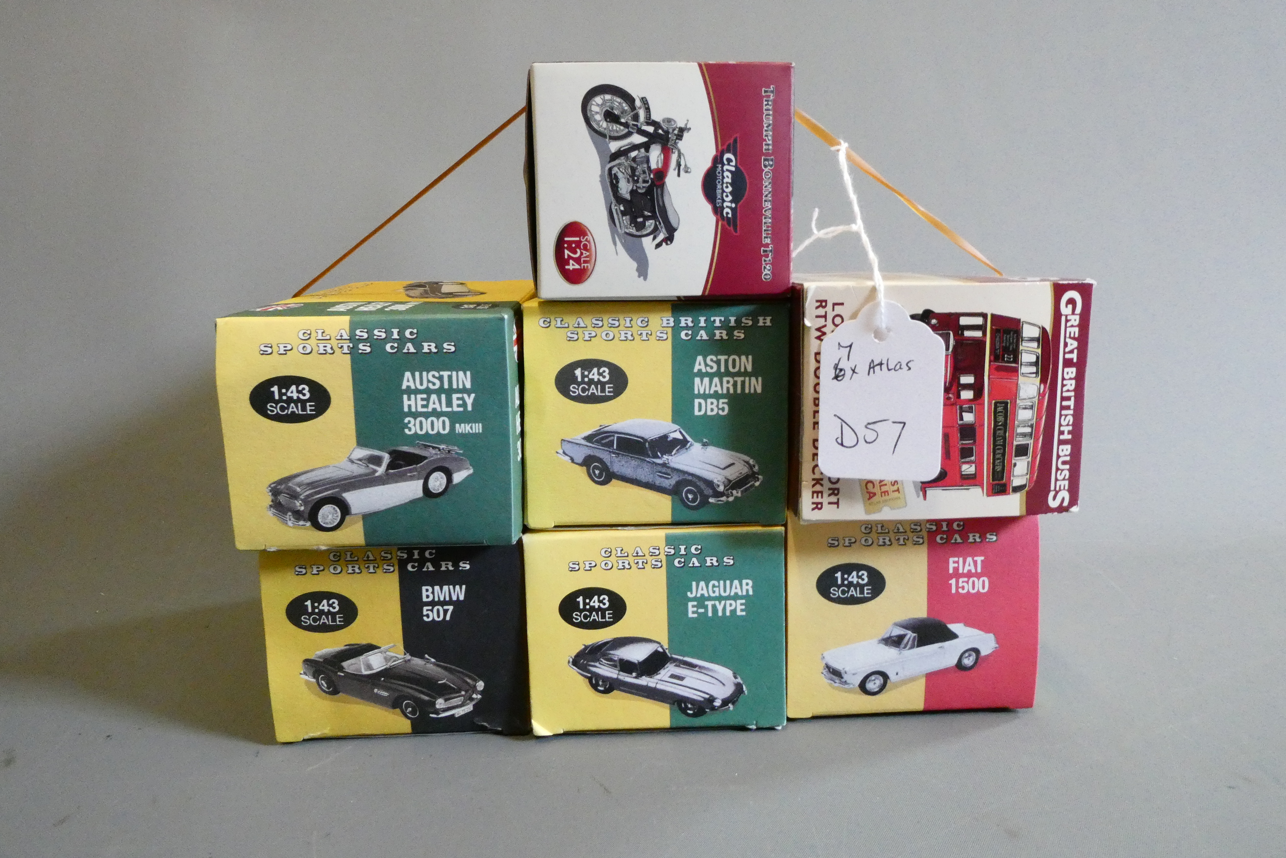 Seven Atlas Editions vehicles comprising BMW 507 Image