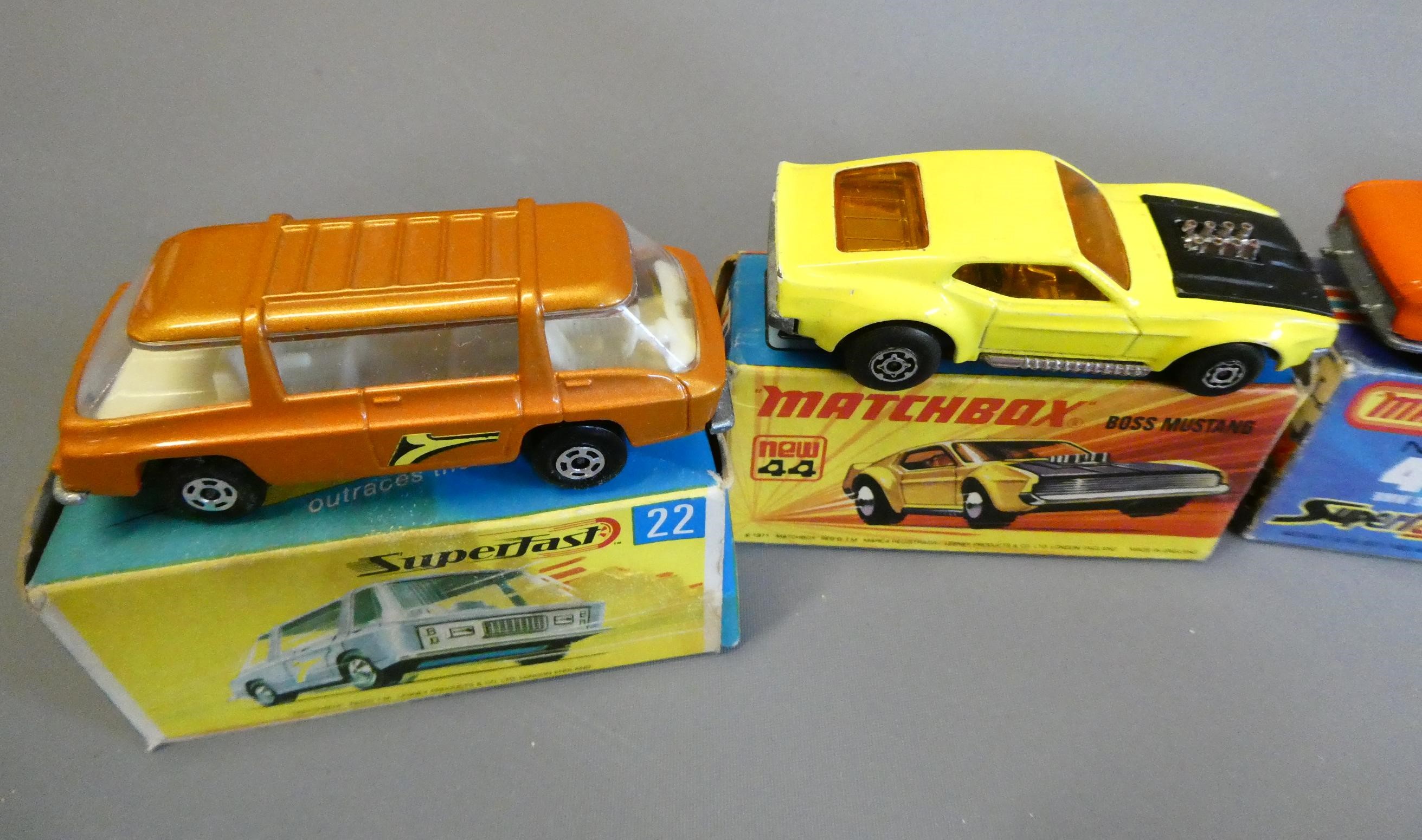 Six Matchbox Superfast cars comprising No22 Freeman Commuter Image