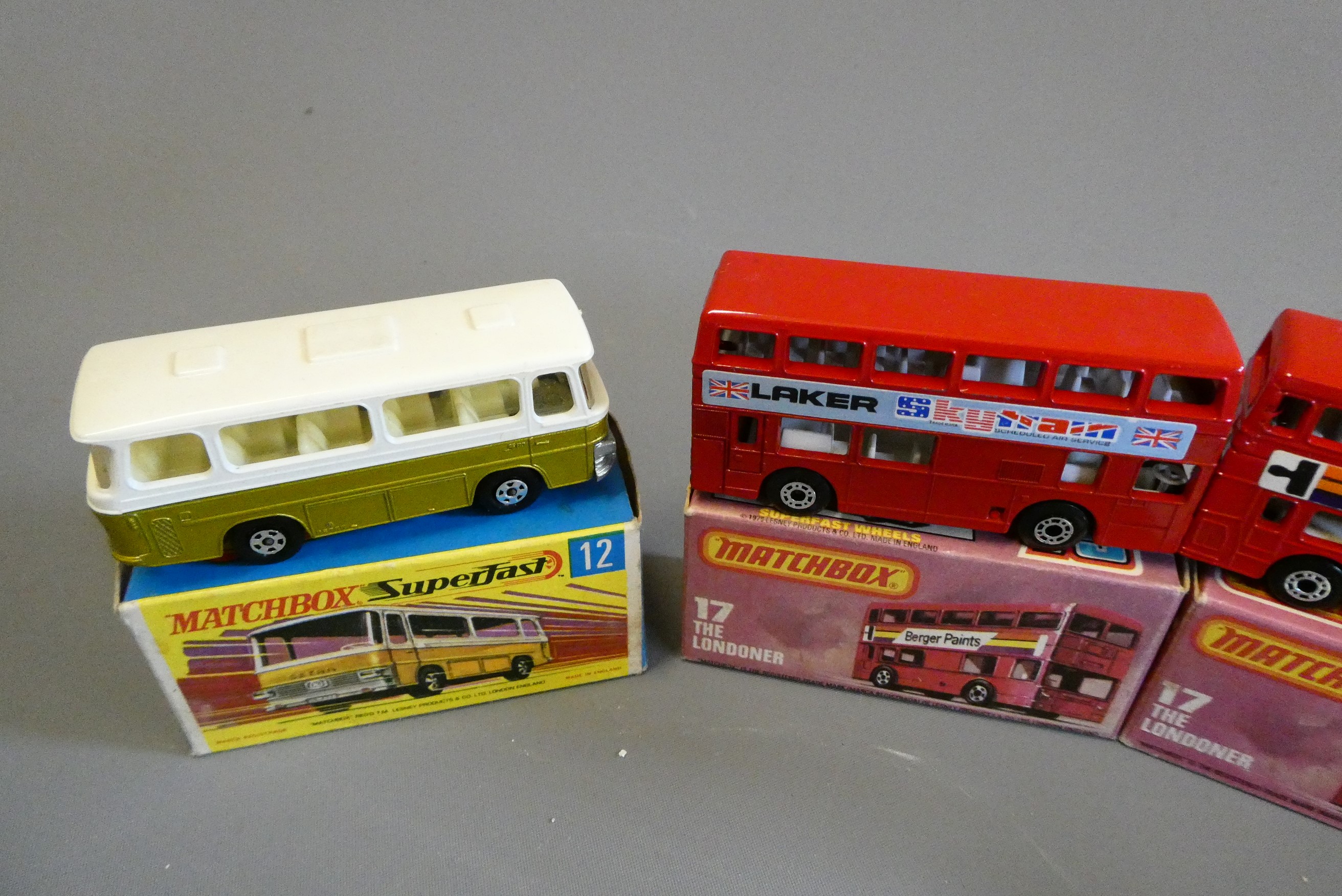 Matchbox Superfast cars comprising No12 Stera Coach Image
