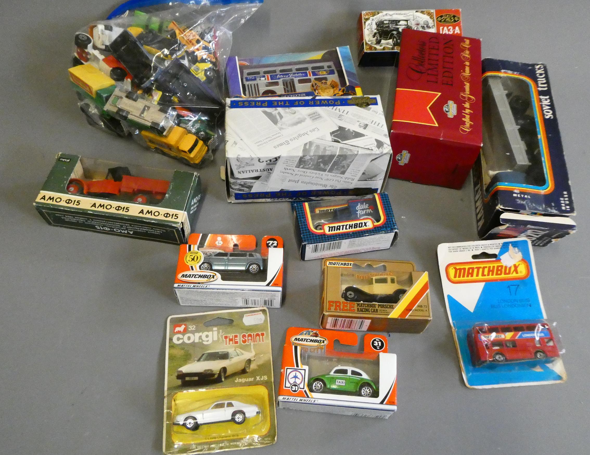 Late issues Matchbox vehicles including vintage cars, bus and Models of Yesteryear. Most items Image