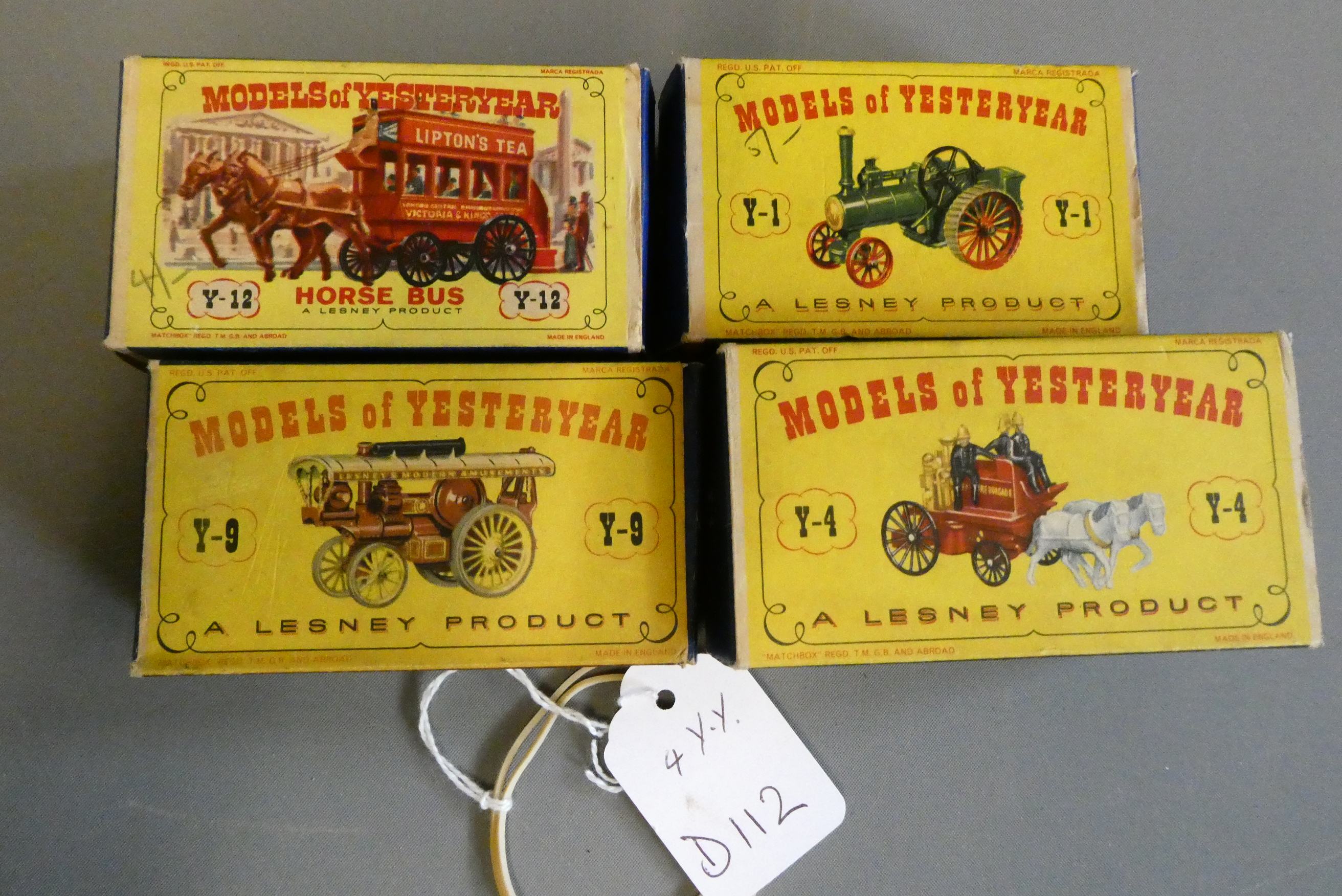 Four Matchbox Models of Yesteryear Y1 Alchin, Y4 Shand Mason (one fireman missing), Y9 Fowler Image