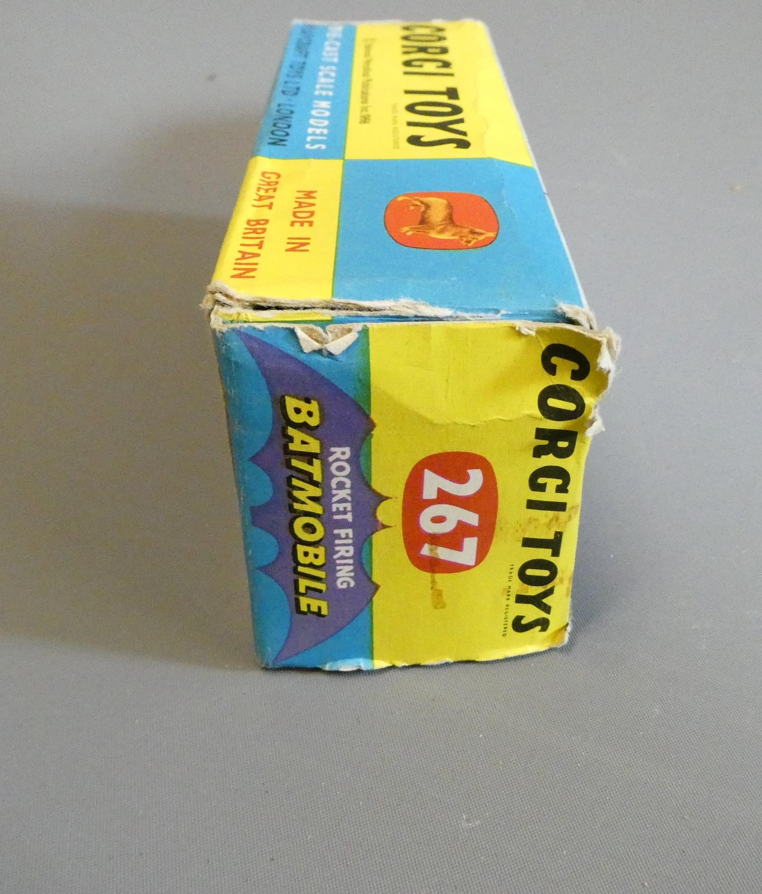 Corgi 267 Batmobile 1966/7 version, Box has some wear to flaps, interior packing good, missing Image