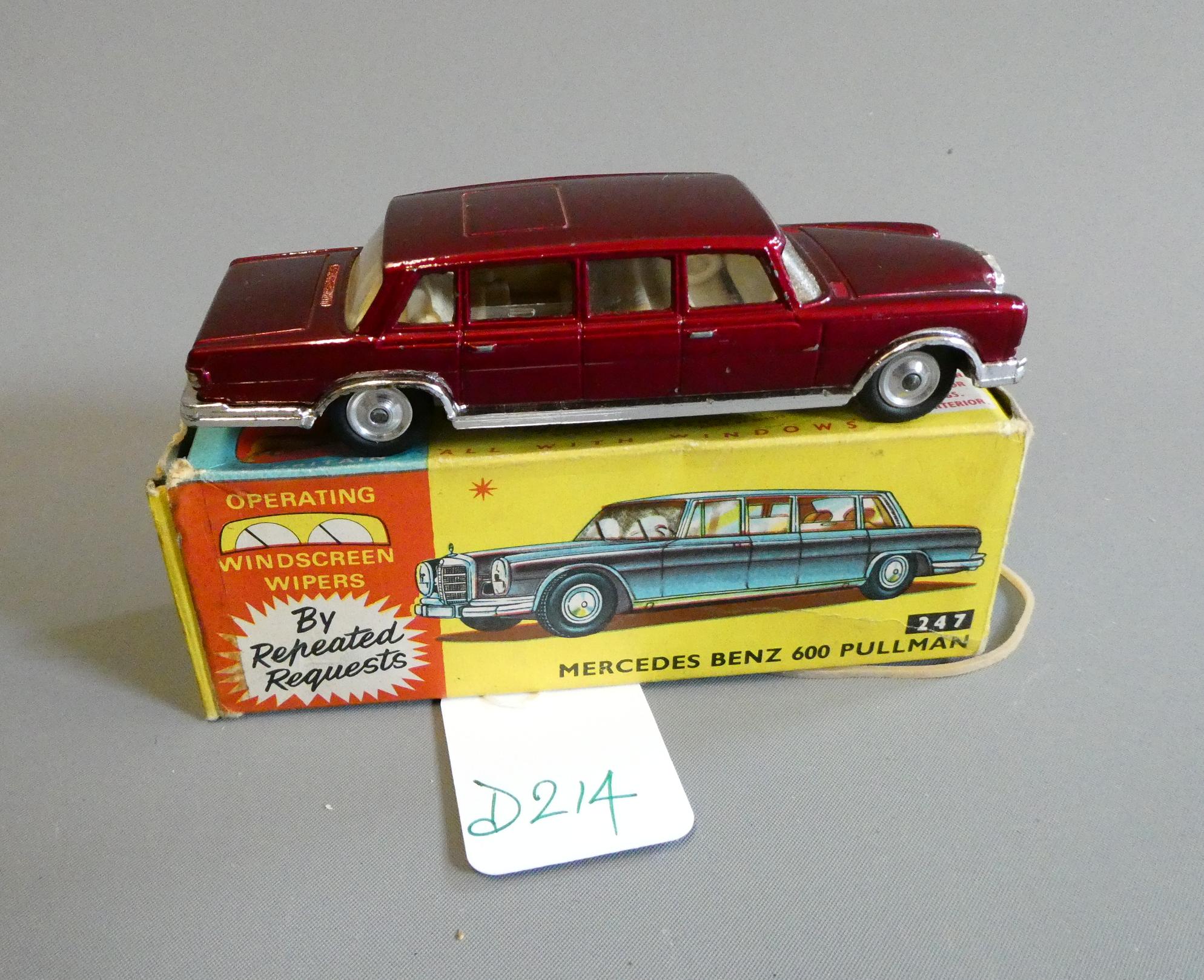 Corgi 247 Mercedes 600 Pullman, box fair to good, model good+, some slight rubbing to bonnet, small Image