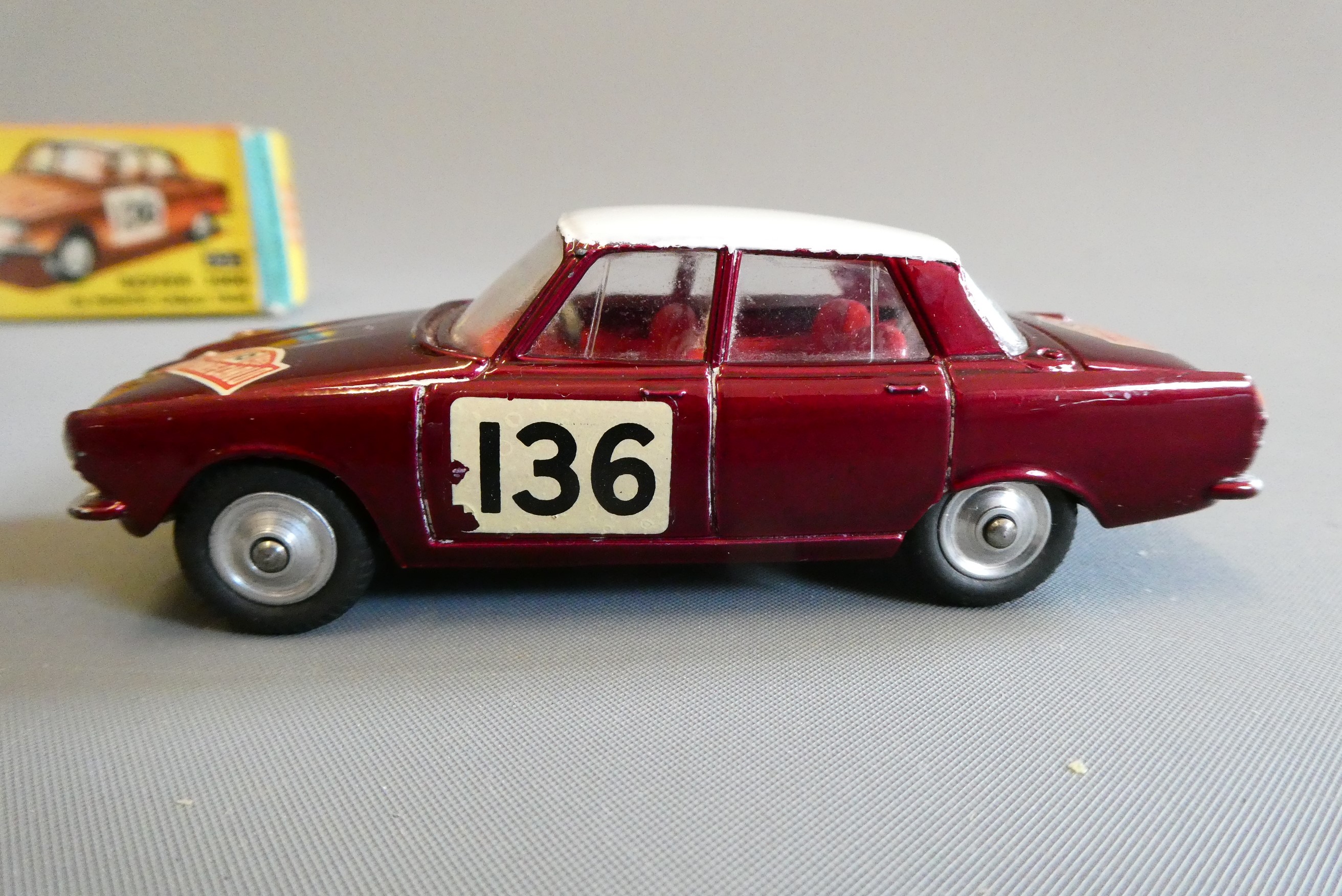 Corgi 322 Rover 2000 Monte Carlo, trim box has some repairs, fair, model good to excellent. Some Image