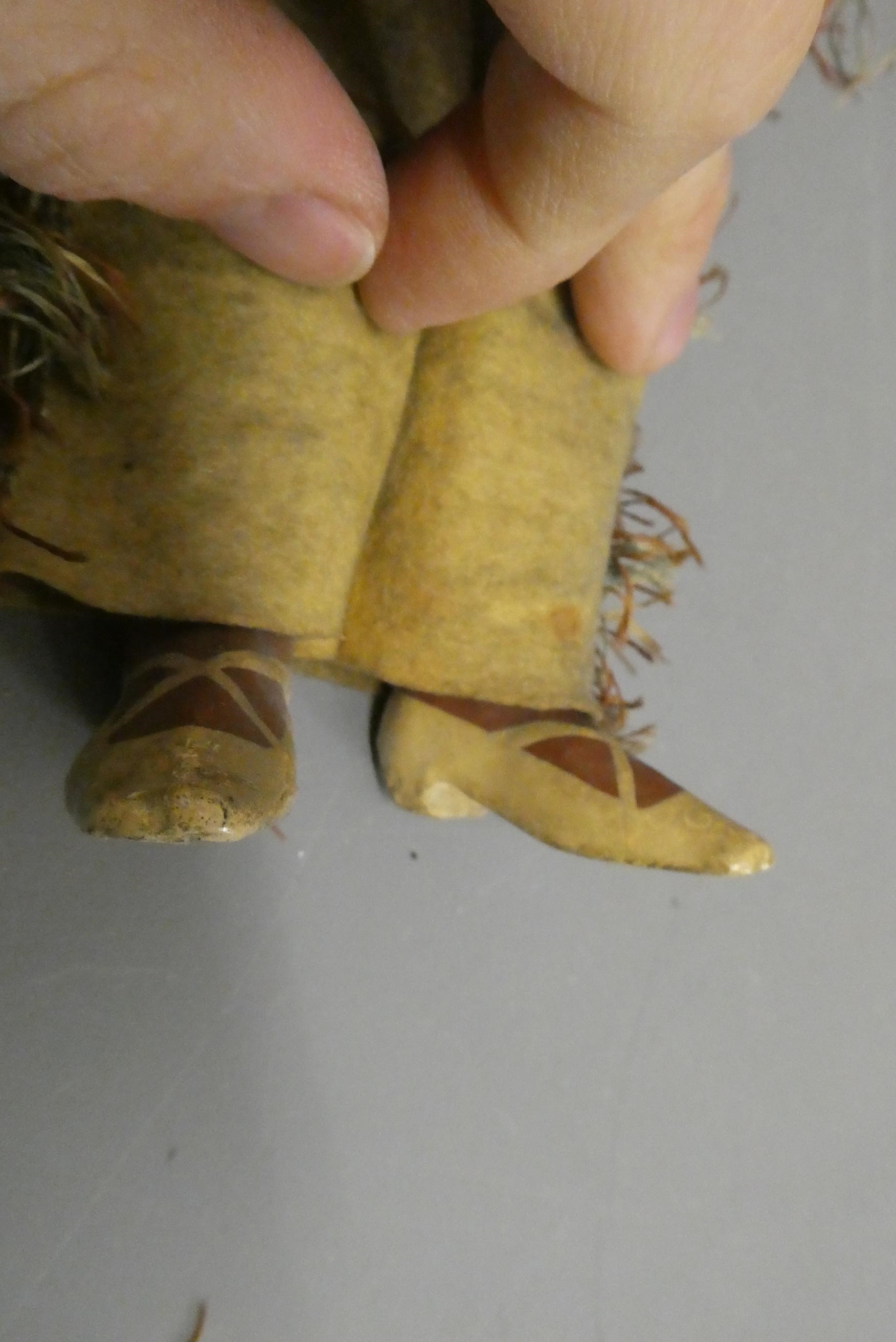 An Armand Marseille bisque socket head Native American doll Image