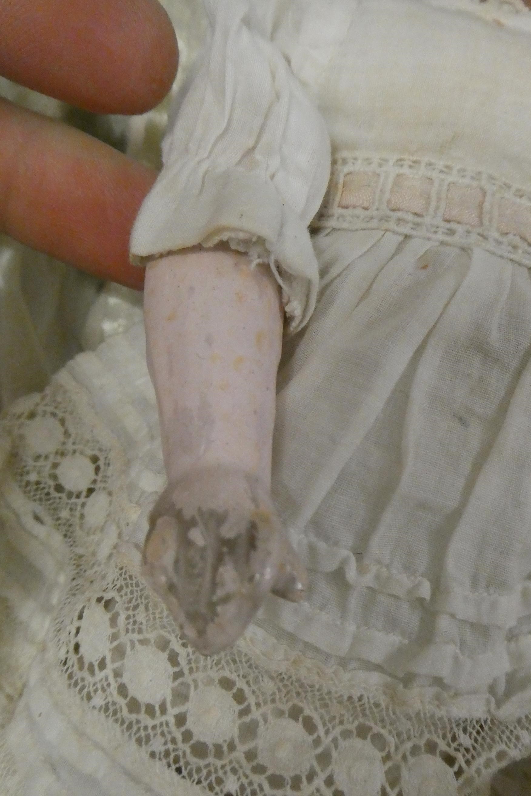 Two wax head dolls Image