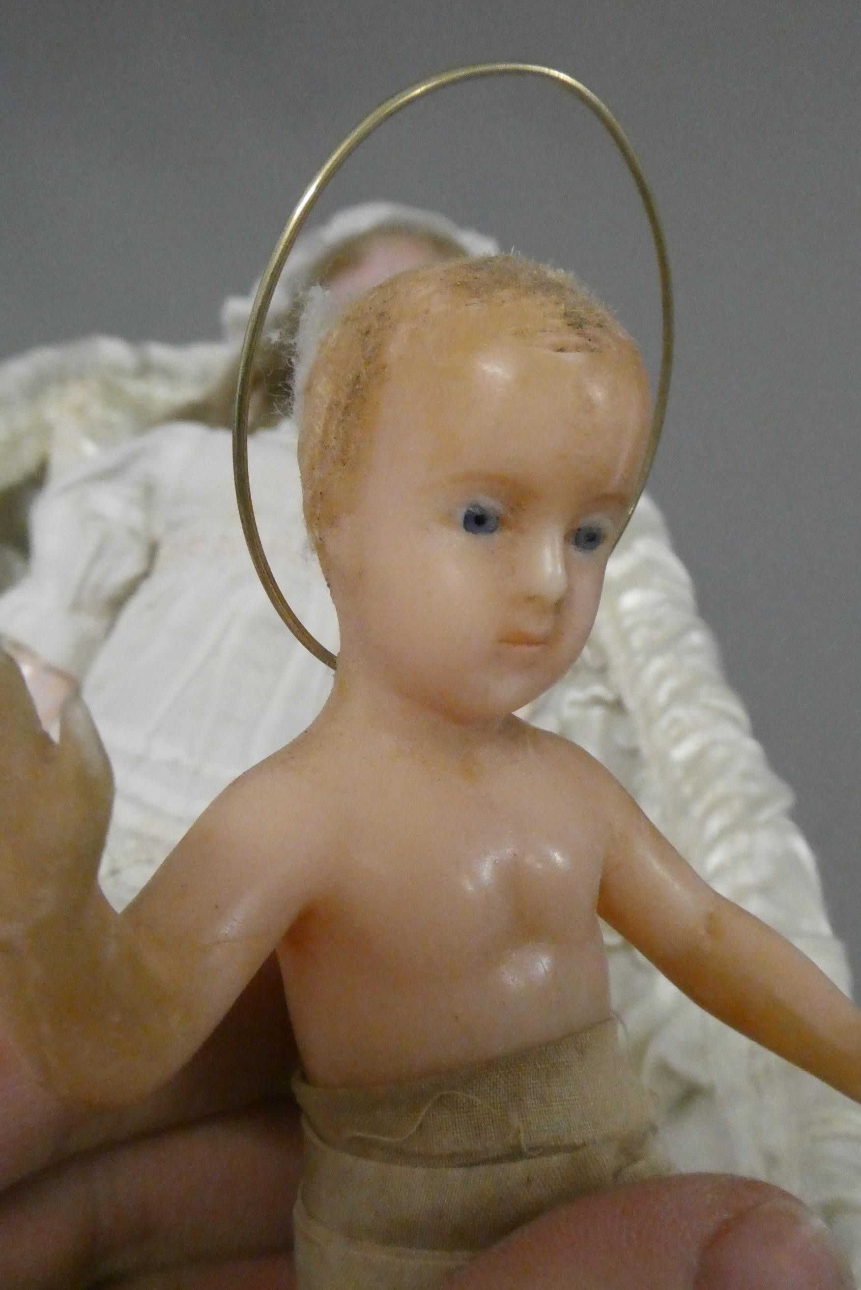 Two wax head dolls Image