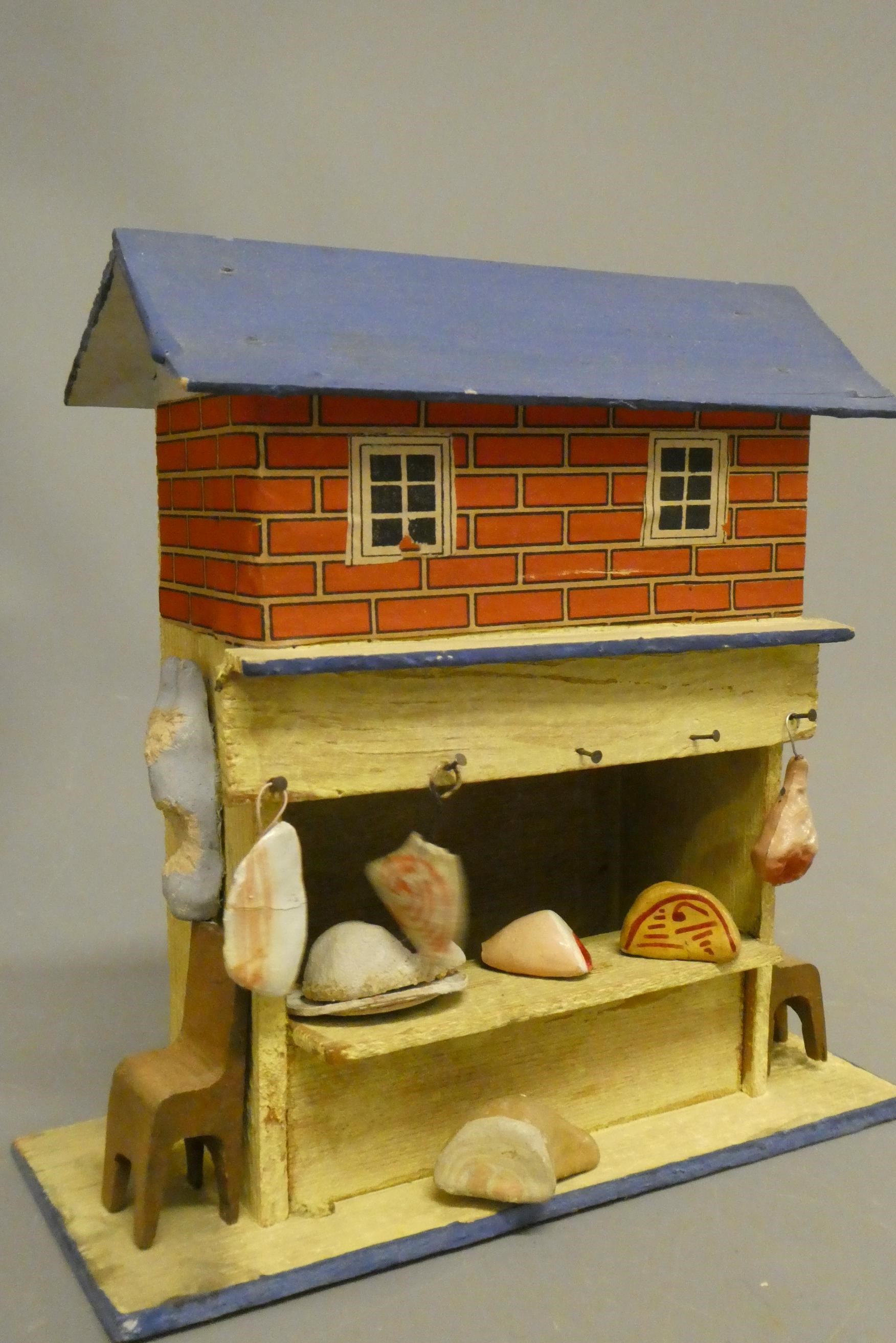 Two vintage doll's house/display items Image