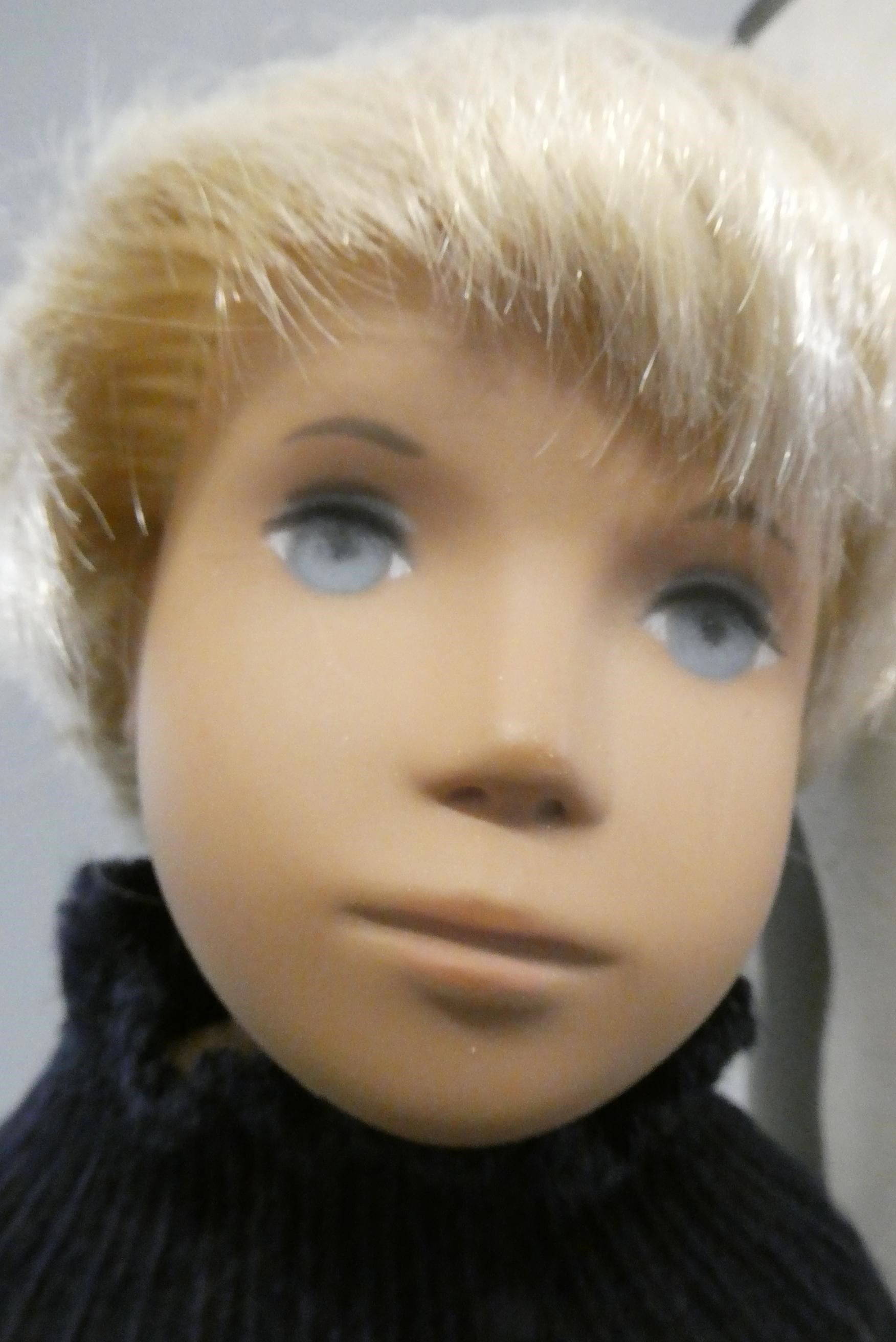 A Sasha doll, 4-305 Gregor Fair Denims, with original outfit and tube, doll 16" (Est. plus 24% Image