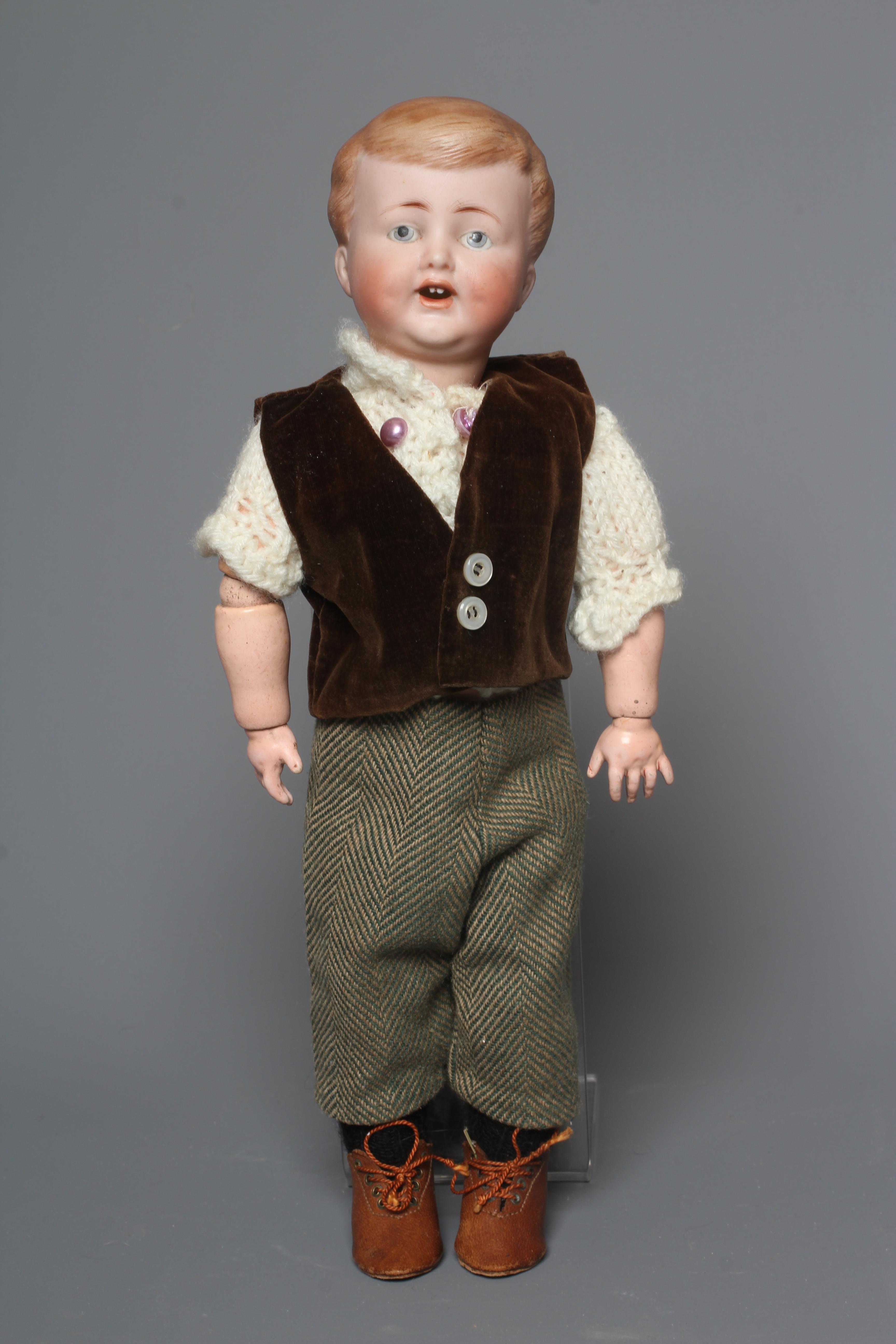 An Alt Beck & Gottschalk bisque socket head character boy doll Image
