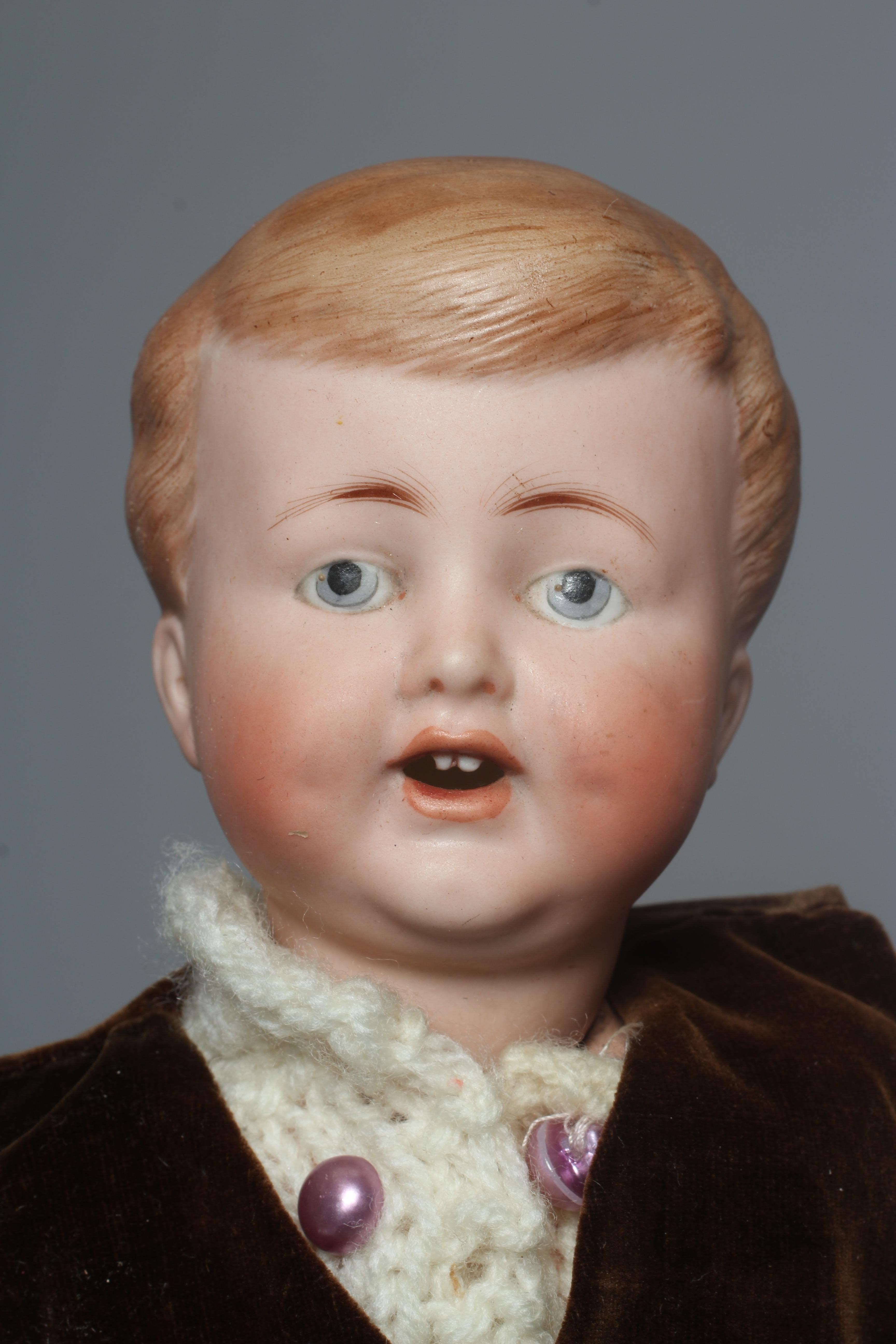 An Alt Beck & Gottschalk bisque socket head character boy doll Image