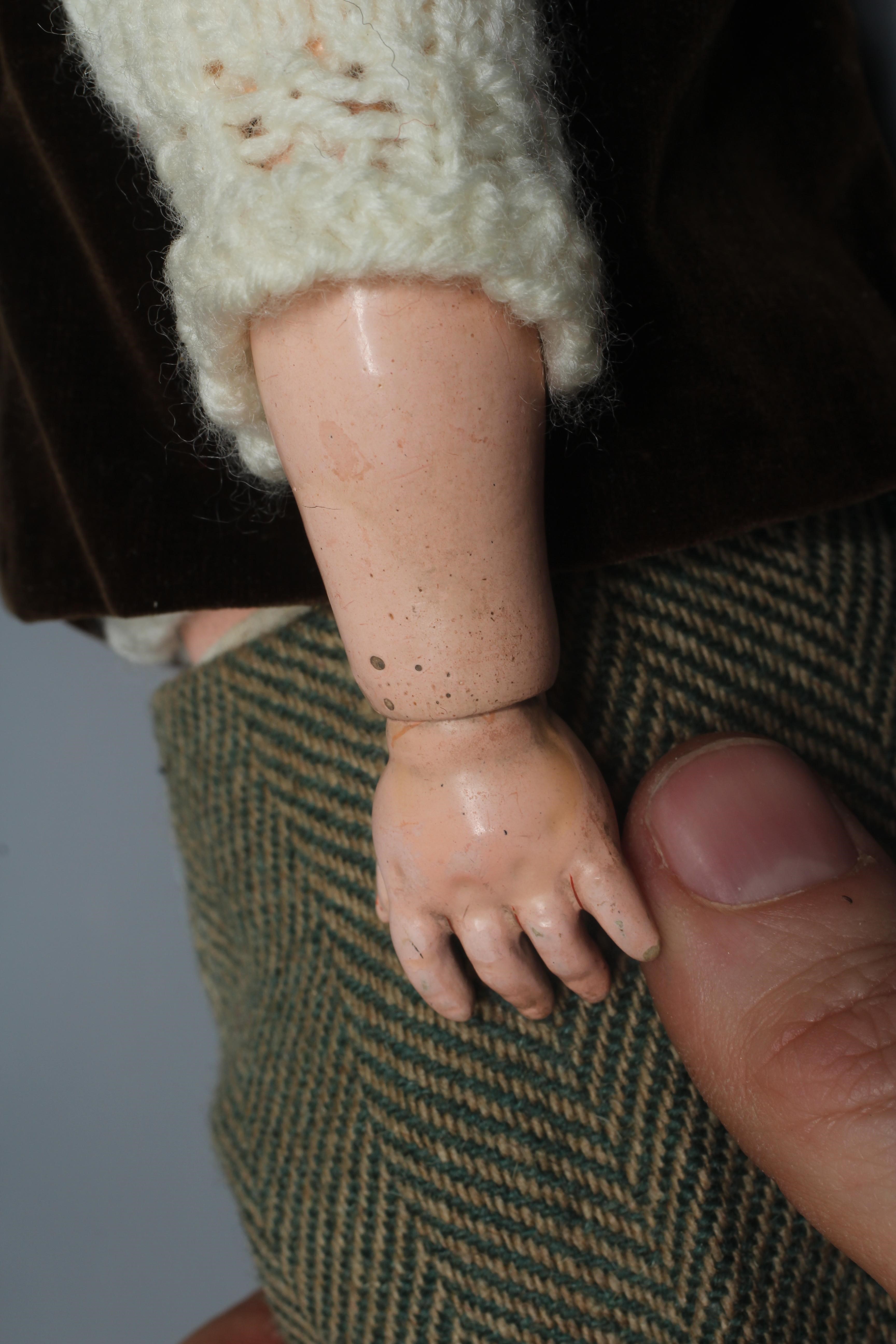 An Alt Beck & Gottschalk bisque socket head character boy doll Image
