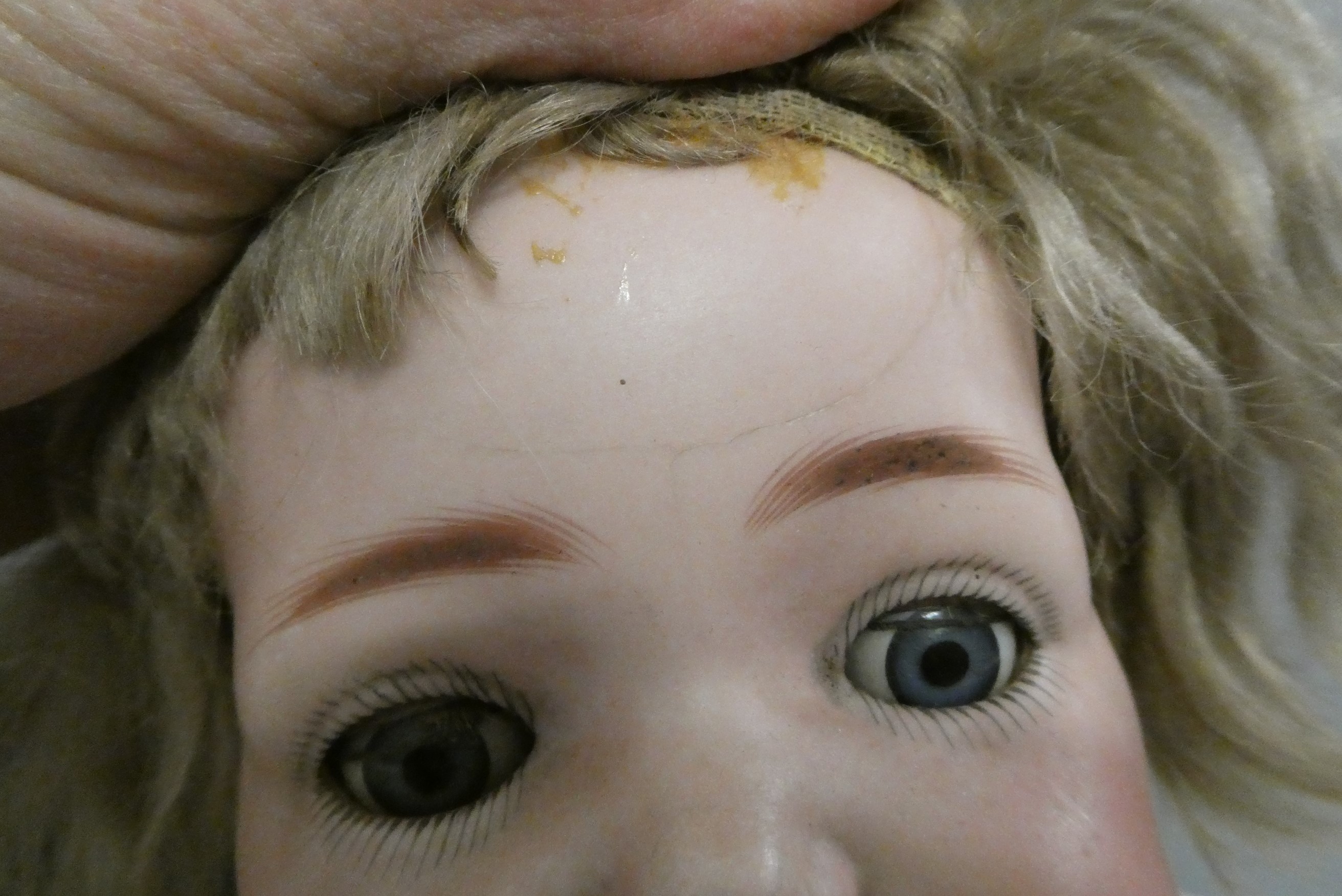 Two German bisque socket head dolls Image