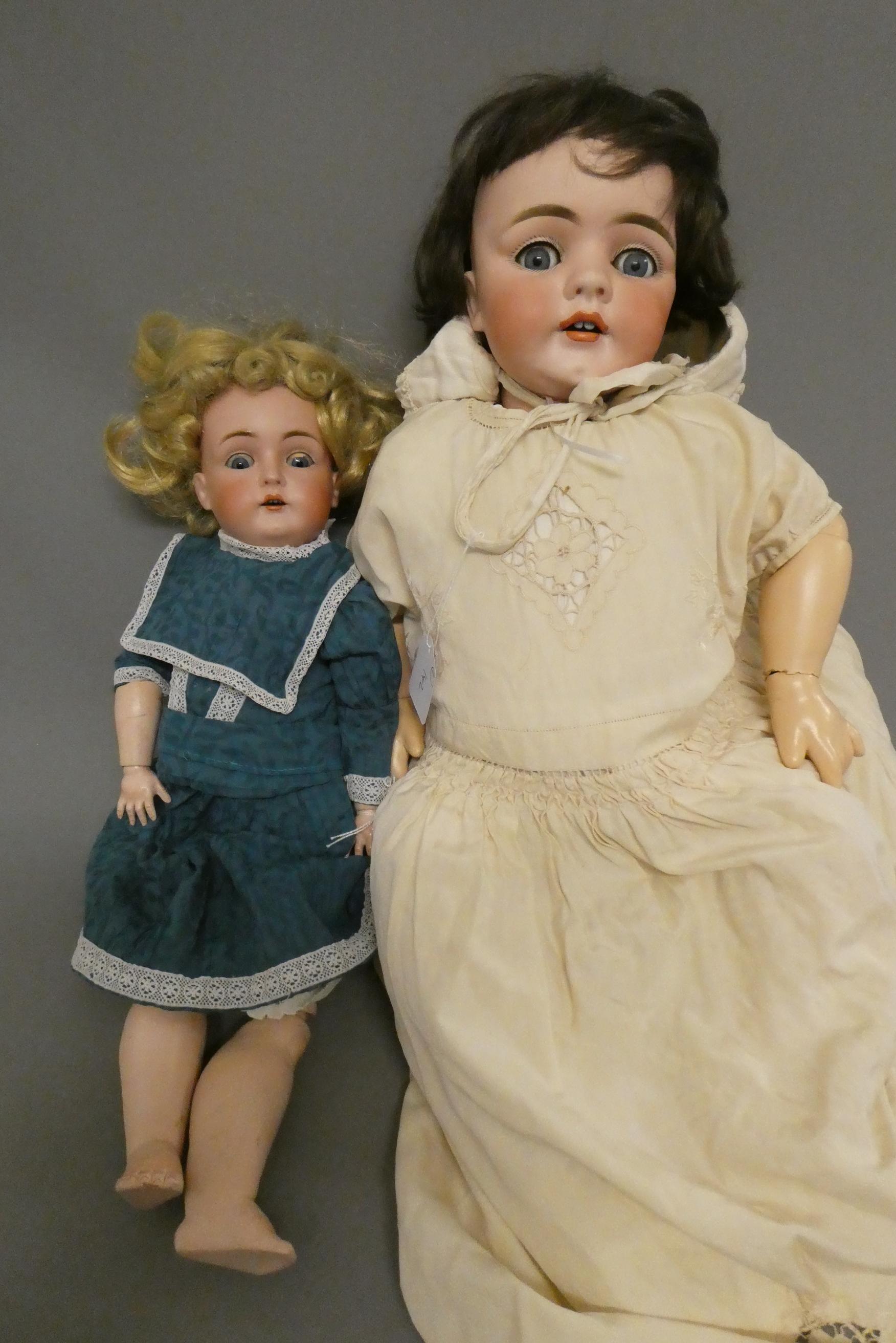 Two Kestner bisque socket head dolls Image