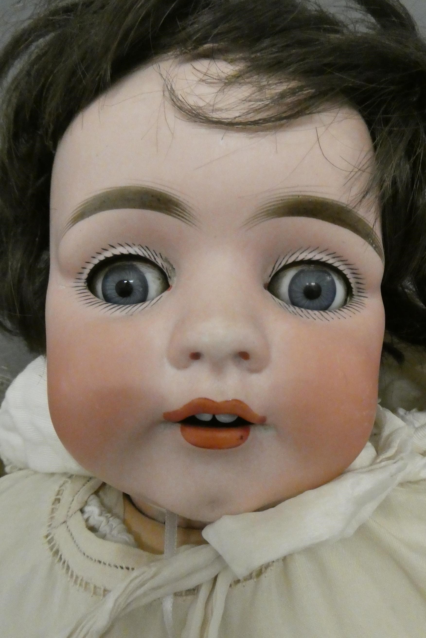 Two Kestner bisque socket head dolls Image