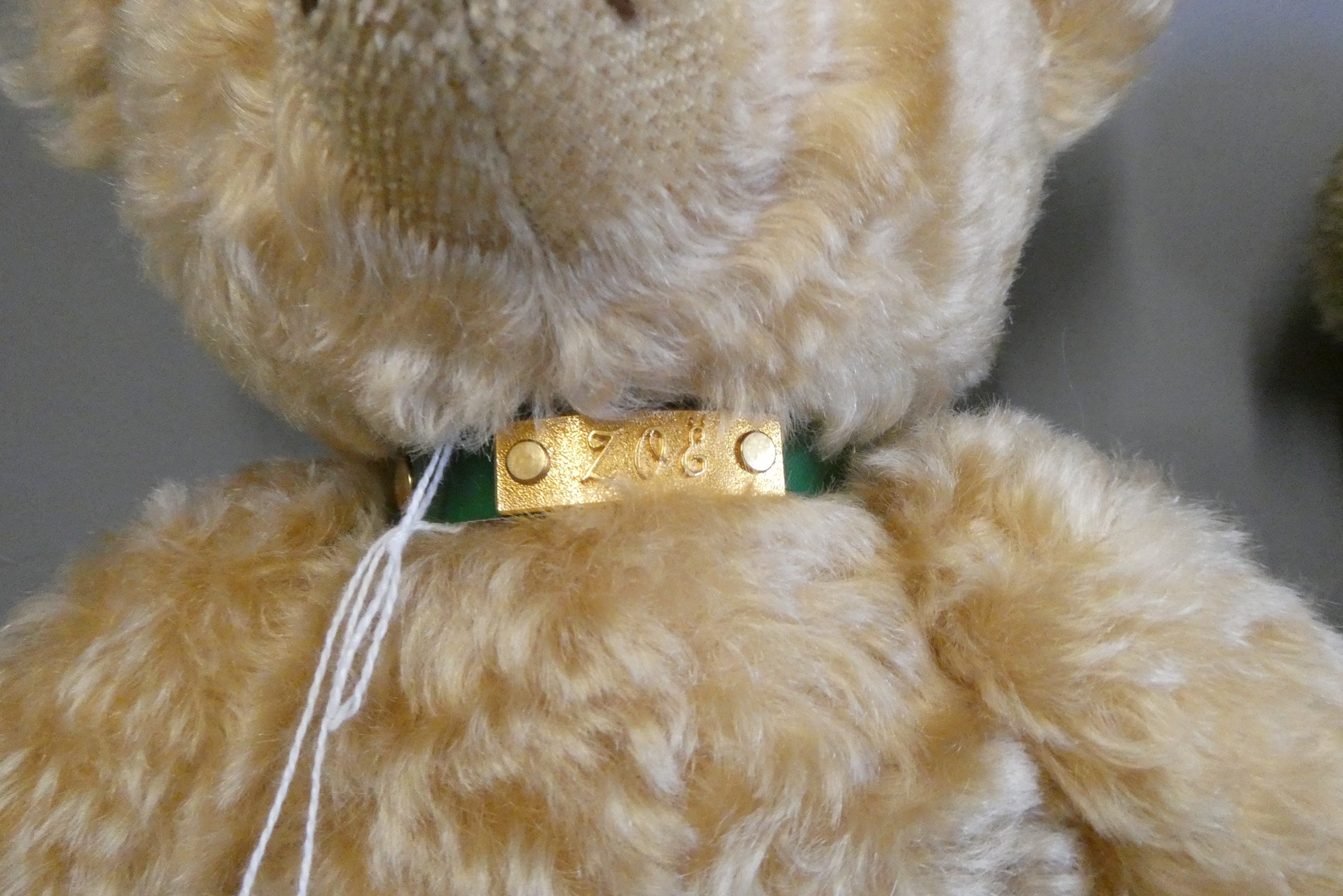 Two Steiff collectors bears, comprising a 15 1/2" Zoe growling bear with collar and a 13 1/2" Image