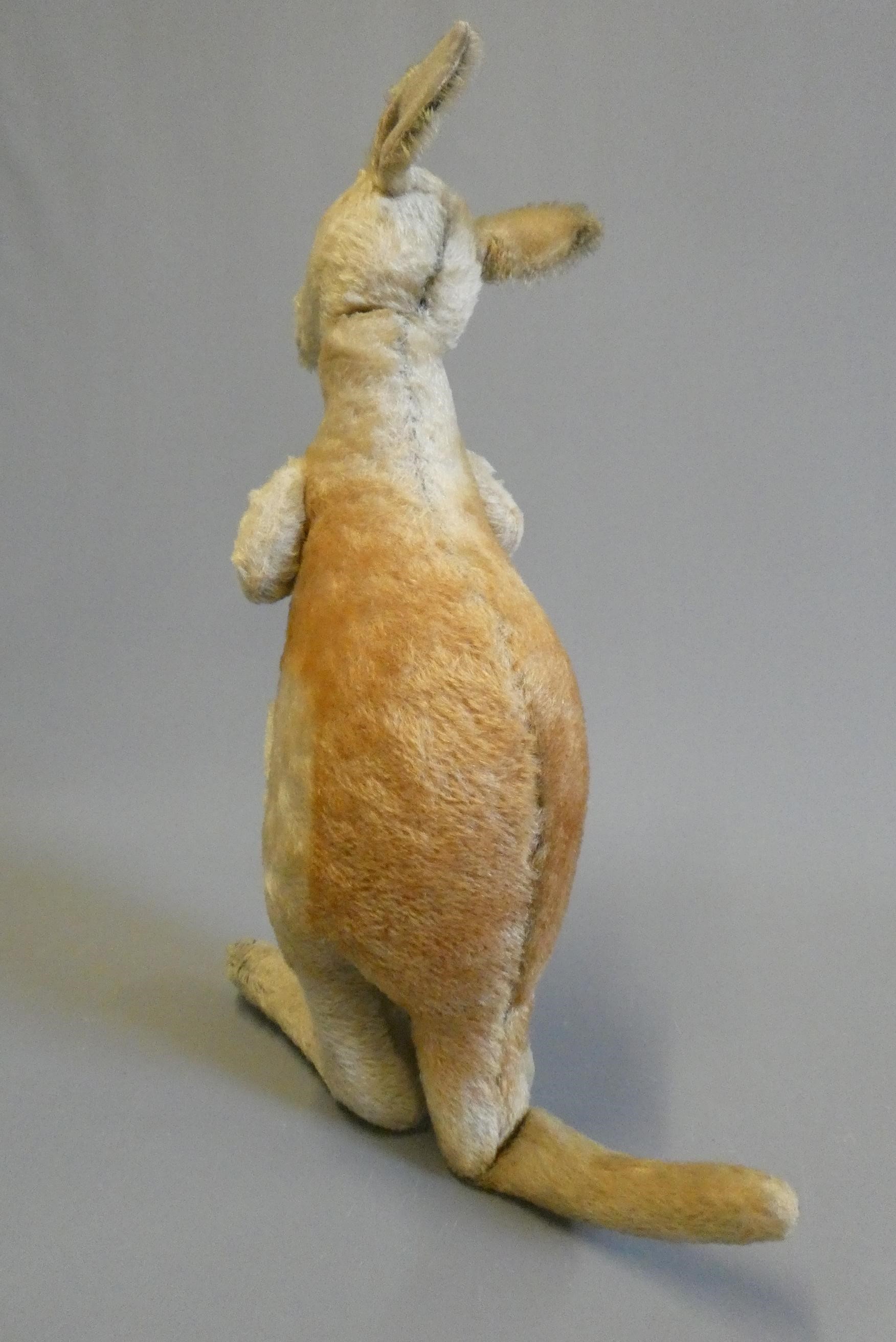 A large Steiff kangaroo with jointed neck and shoulders, no button (Est. plus 24% buyer's premium Image