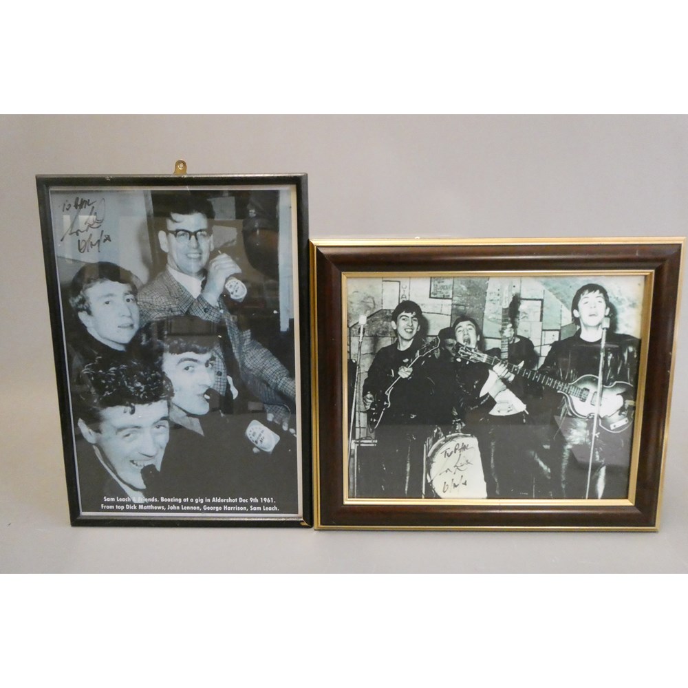 Sam Leach Two photographs signed by sam leach, photographed with members of the ...