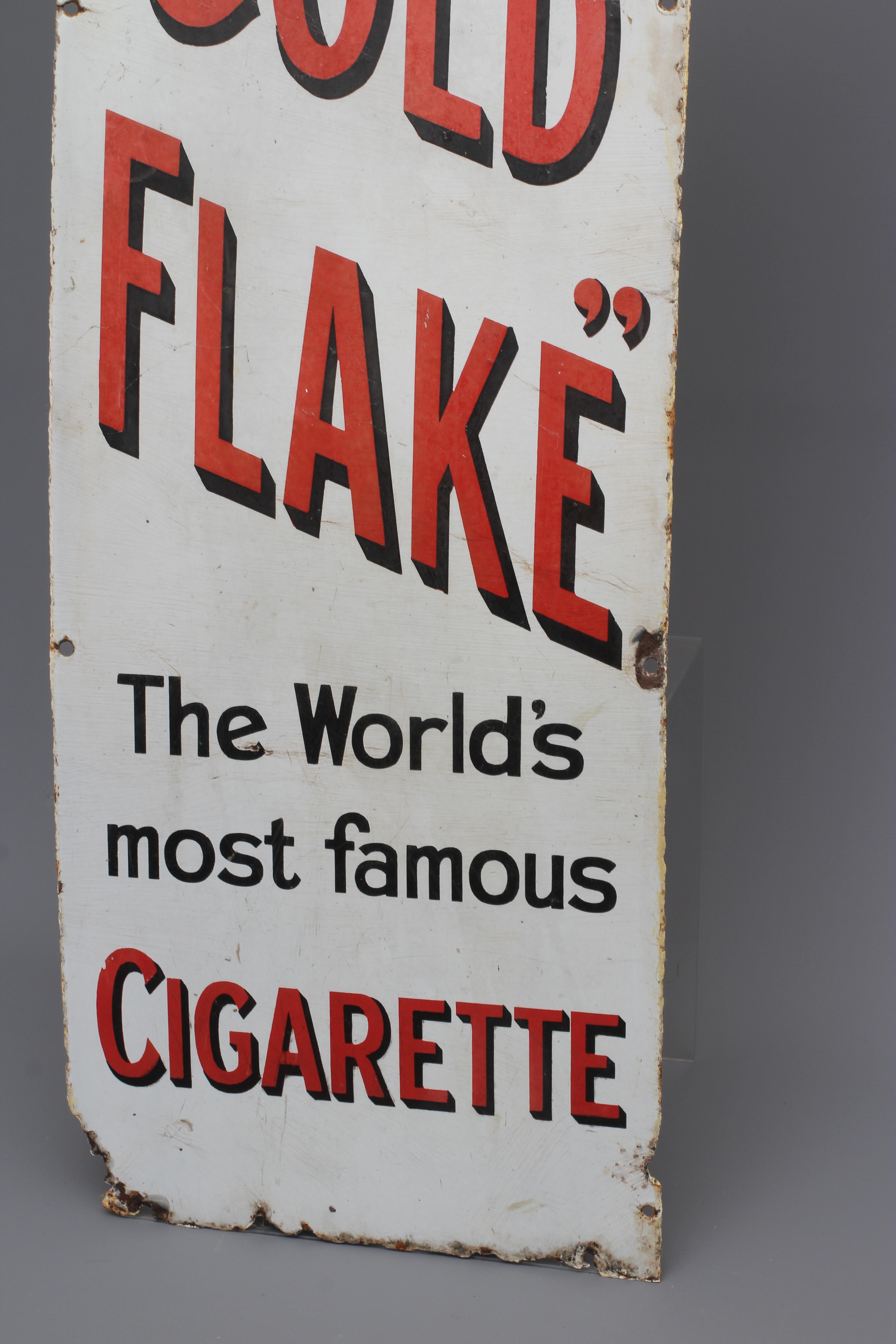 Wills's "Gold Flake" enamel advertising sign, 12" x 35 3/4" (Est. plus 24% buyer's premium inc. VAT) Image