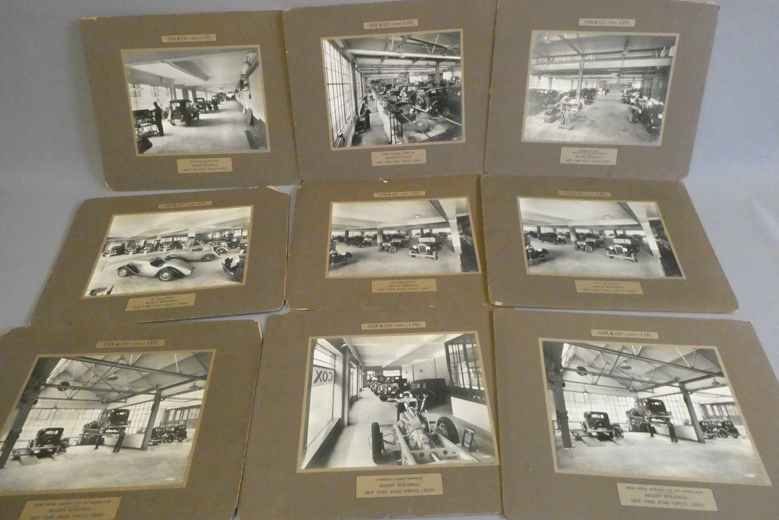Ten Cox & Co. Ltd. vintage automobile photographs, mounted, 18" x 14 1/2" (Est. plus 24% buyer's Image
