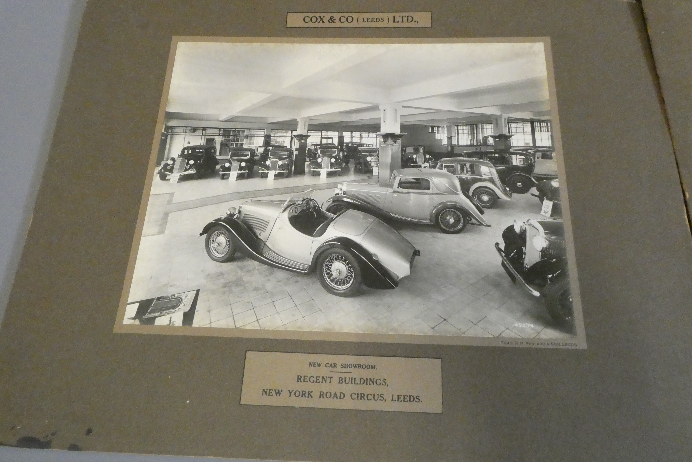 Ten Cox & Co. Ltd. vintage automobile photographs, mounted, 18" x 14 1/2" (Est. plus 24% buyer's Image