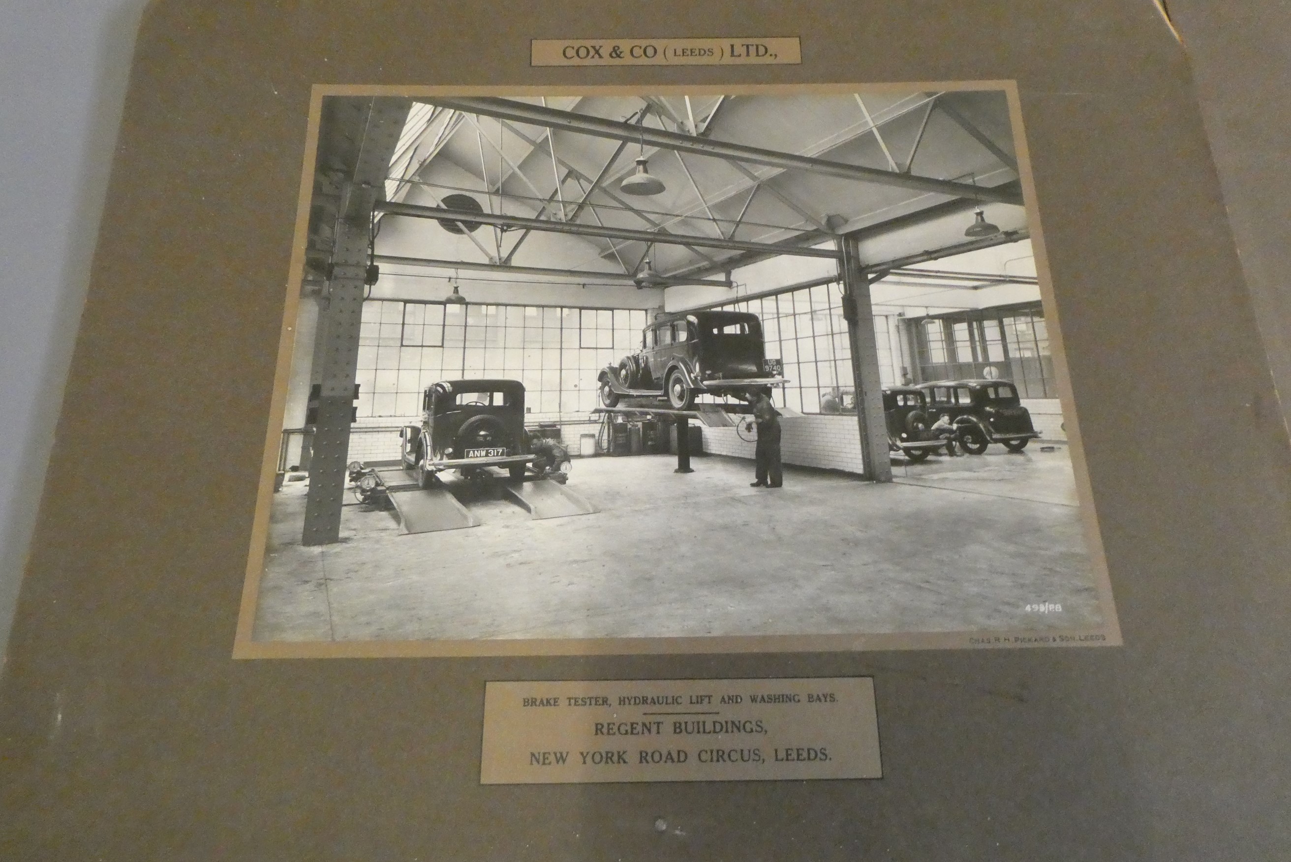 Ten Cox & Co. Ltd. vintage automobile photographs, mounted, 18" x 14 1/2" (Est. plus 24% buyer's Image