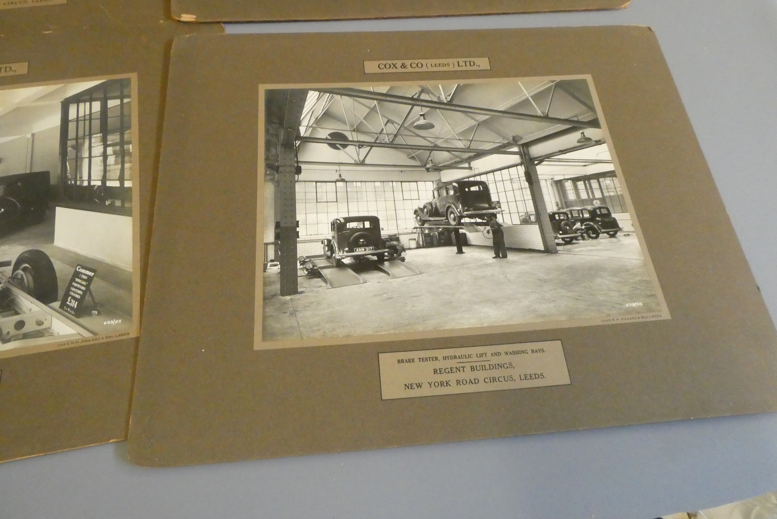 Ten Cox & Co. Ltd. vintage automobile photographs, mounted, 18" x 14 1/2" (Est. plus 24% buyer's Image