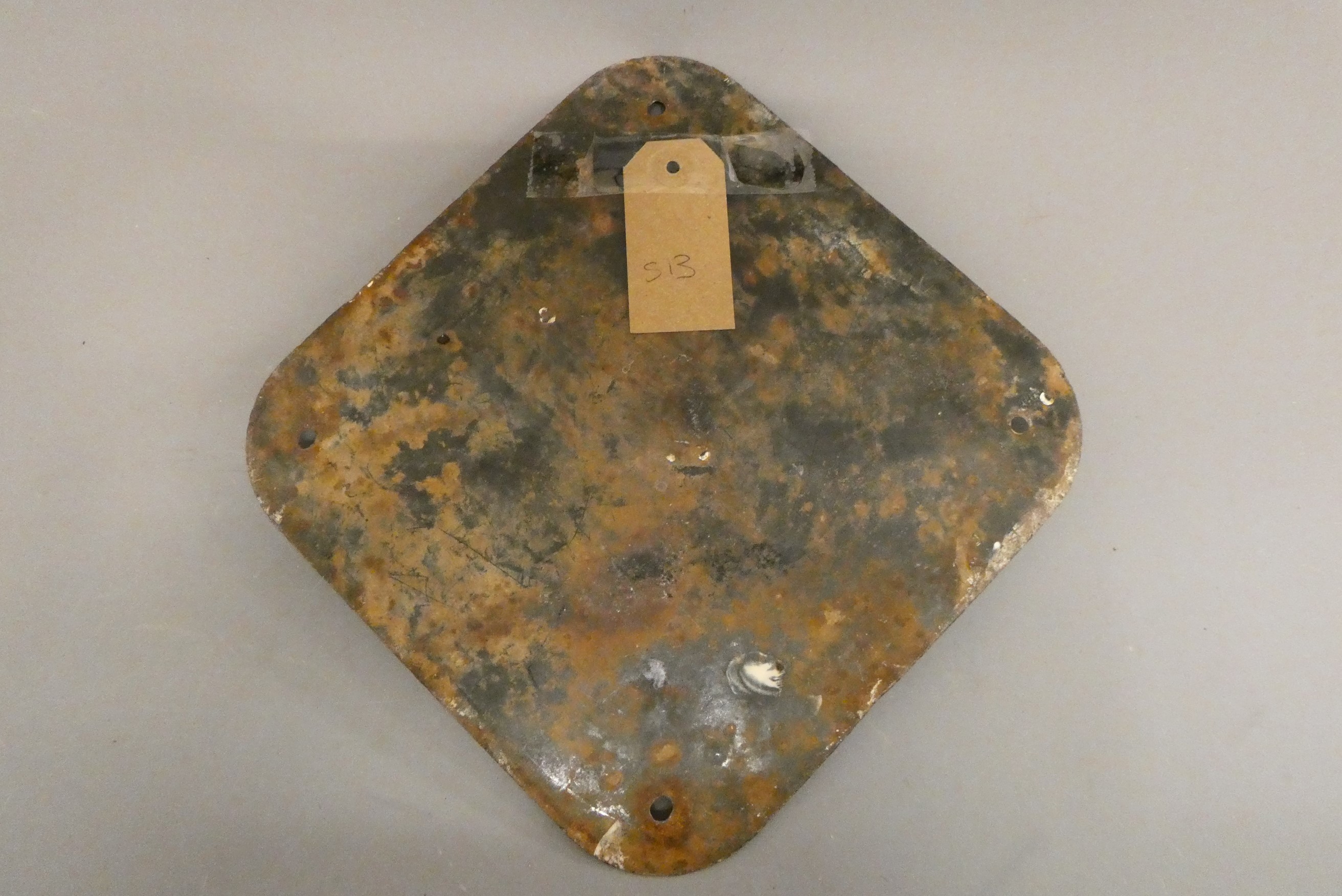 A small enamel RAC 'Get you home service' sign, some loss around screw holes and one chip to edge,8 Image