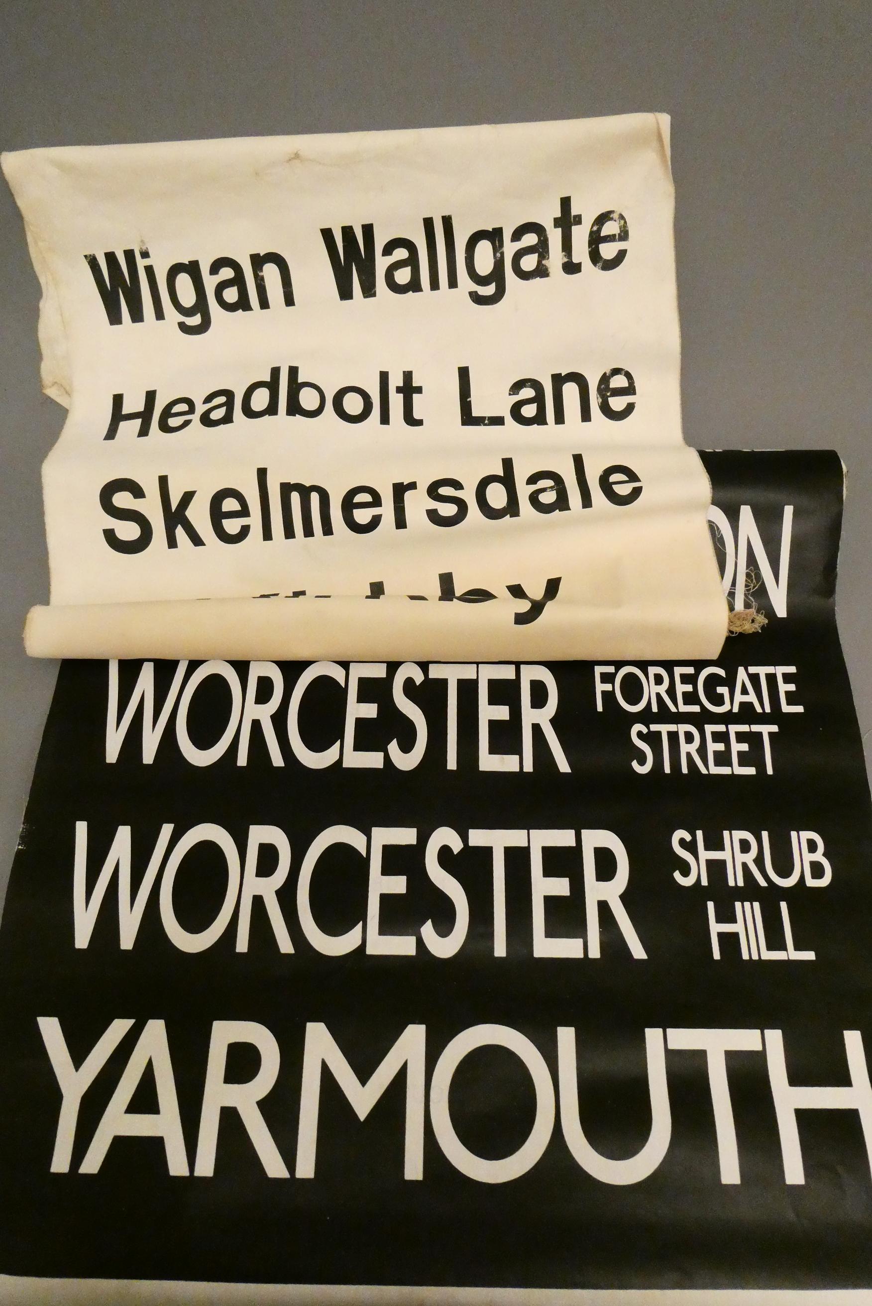 Long distance coach destination roll for the Midlands and South Western region including Yarmouth Image