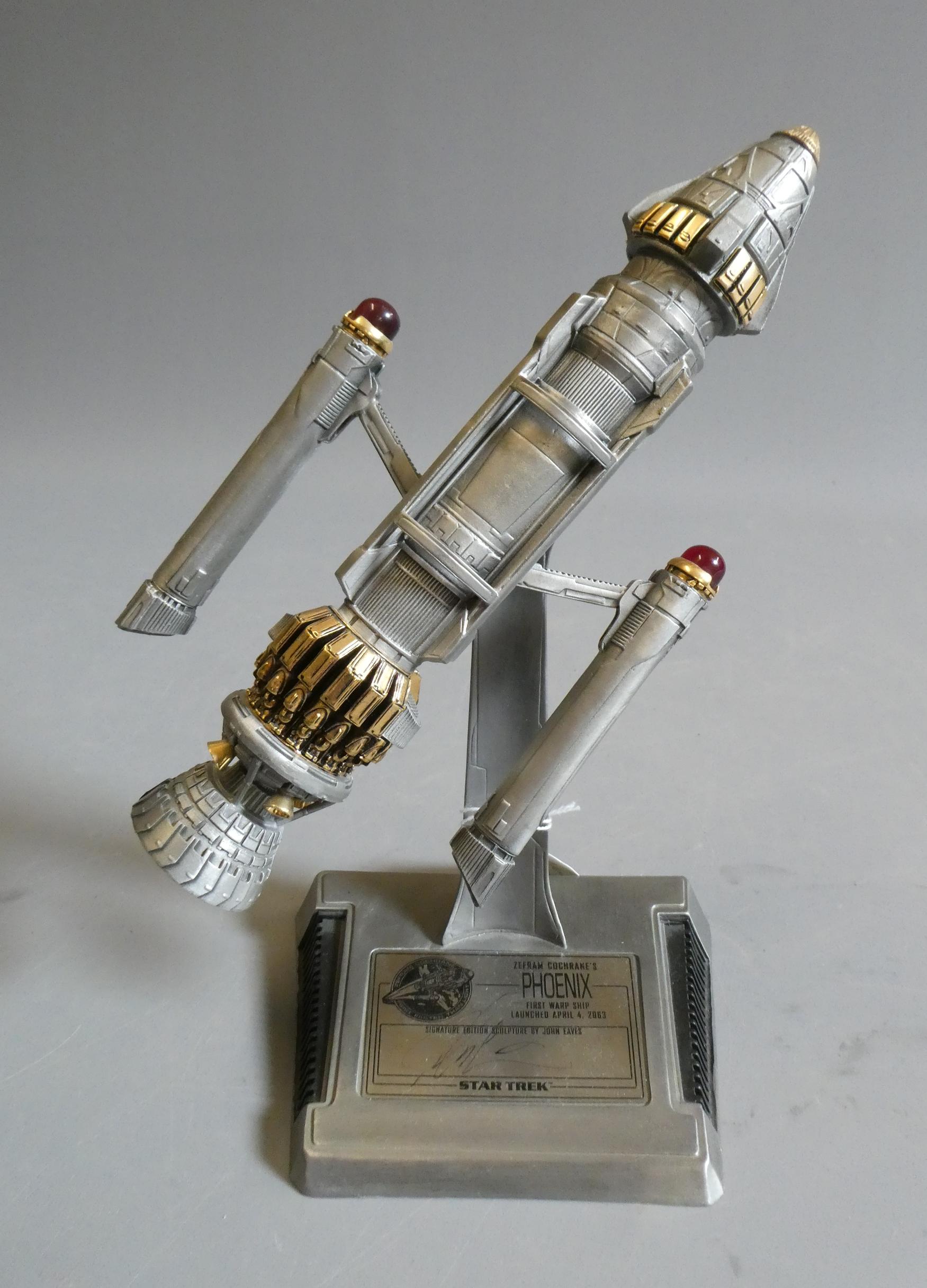 Star Trek - a John Eaves signature edition Zefram Cochrane's Phoenix, 10", good (Est. plus 24% Image