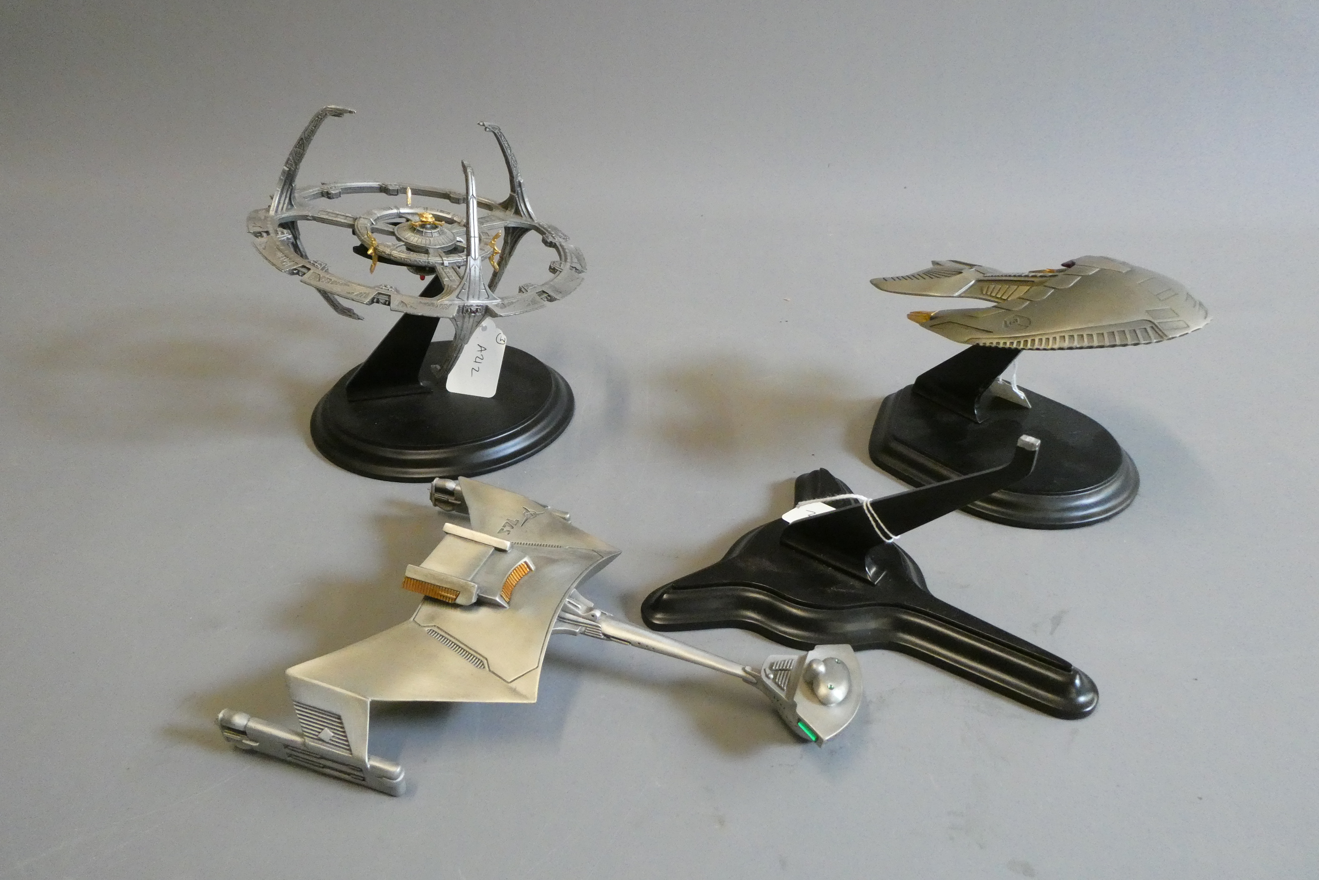 Star Trek - Three Franklin Mint pewter models Image