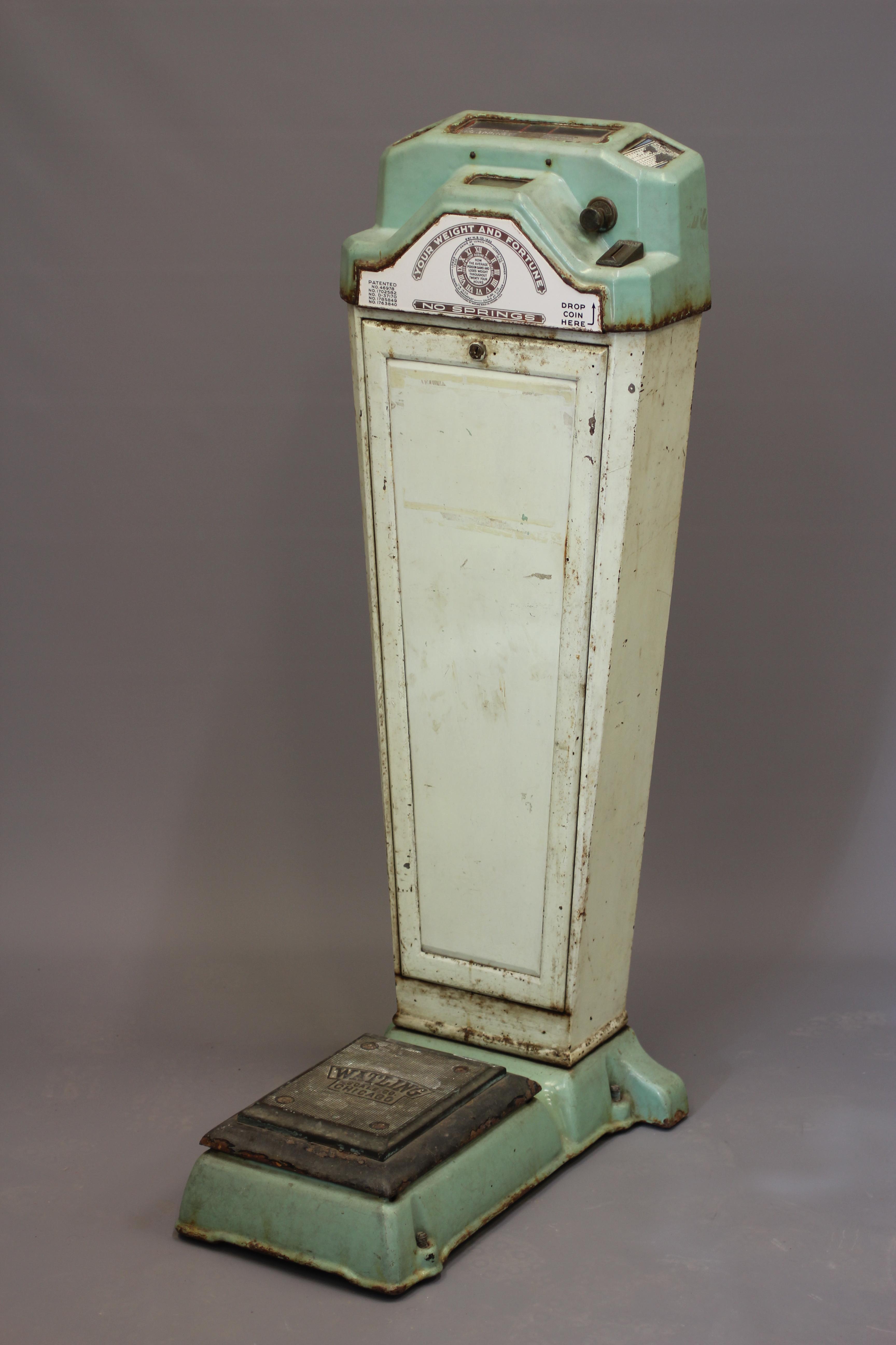 A Watling Scale Co. "Your Weight and Fortune" coin operated machine Image