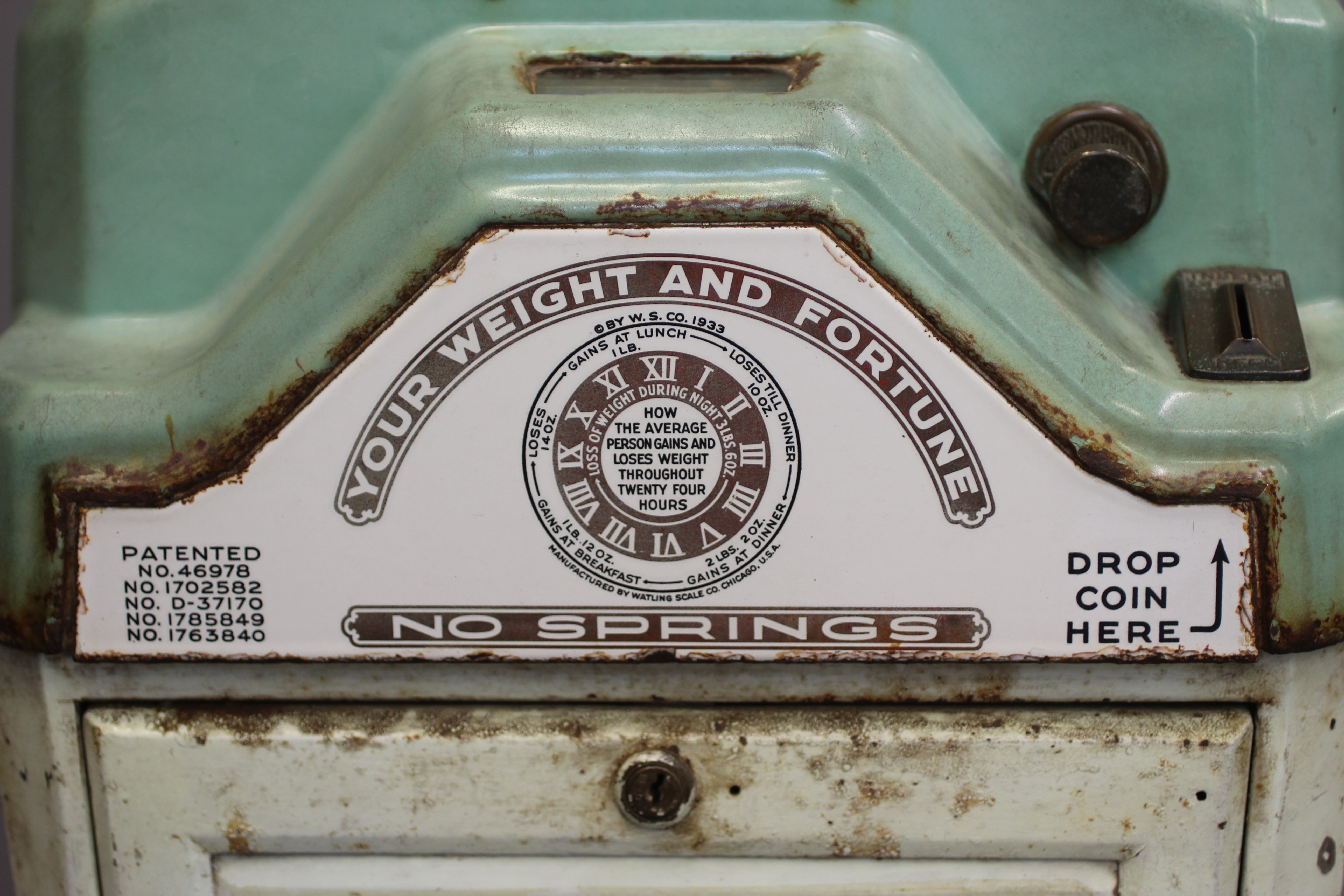 A Watling Scale Co. "Your Weight and Fortune" coin operated machine Image