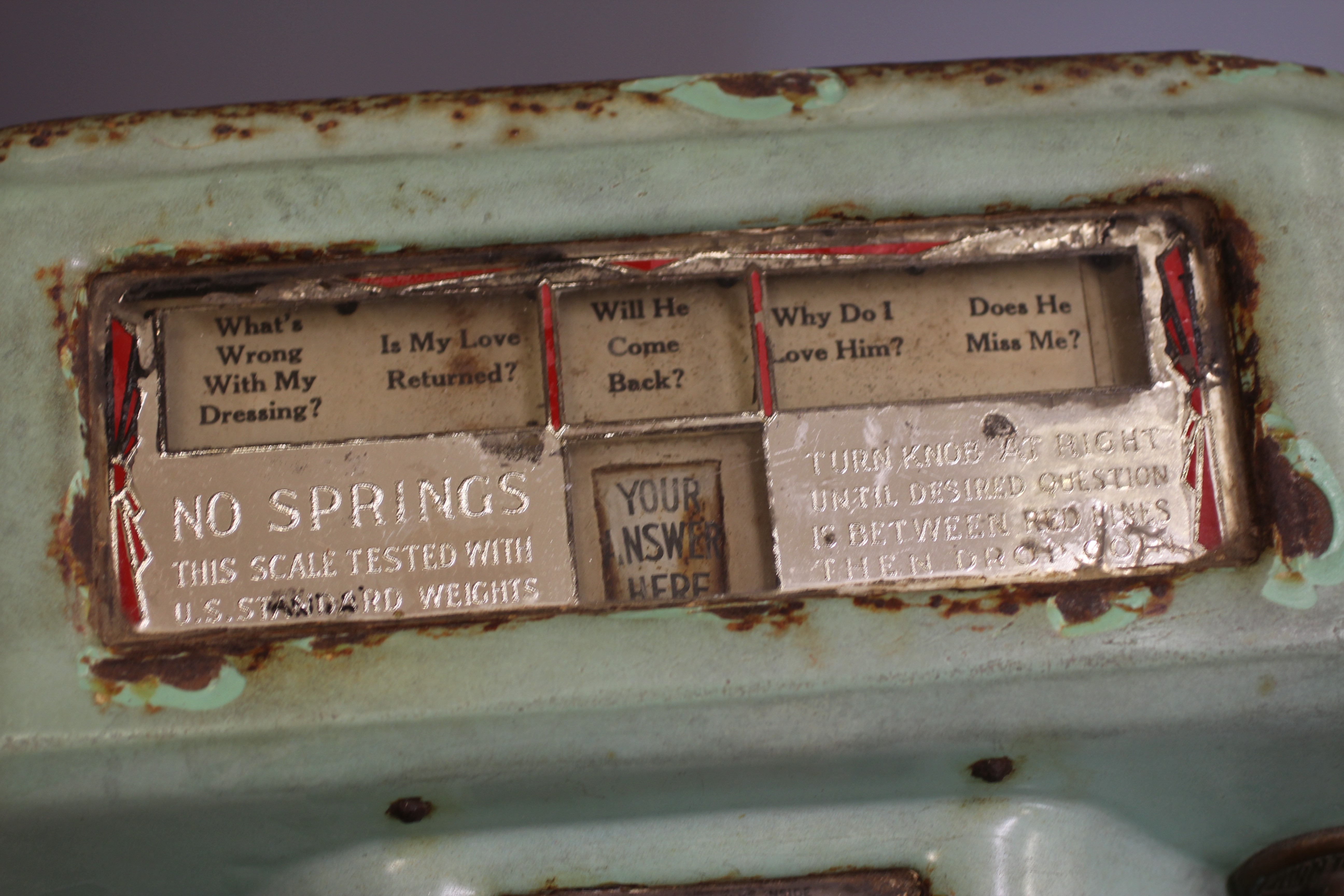 A Watling Scale Co. "Your Weight and Fortune" coin operated machine Image