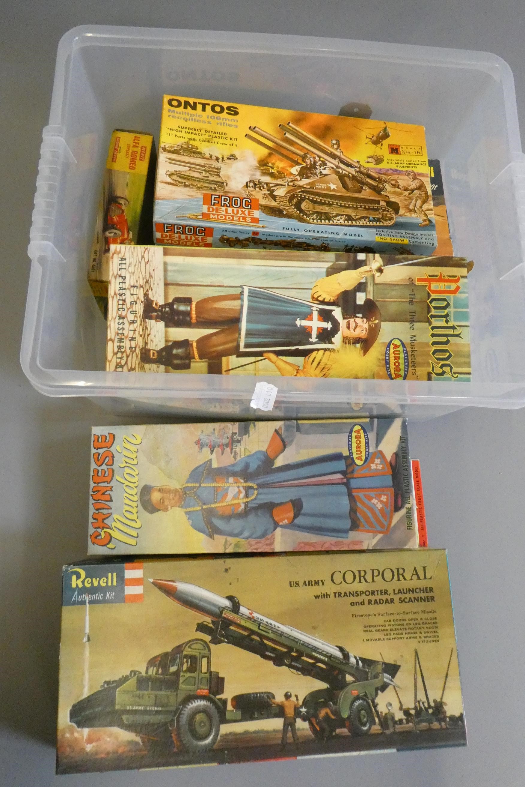 A large quantity of early plastic construction kits by Revell Image