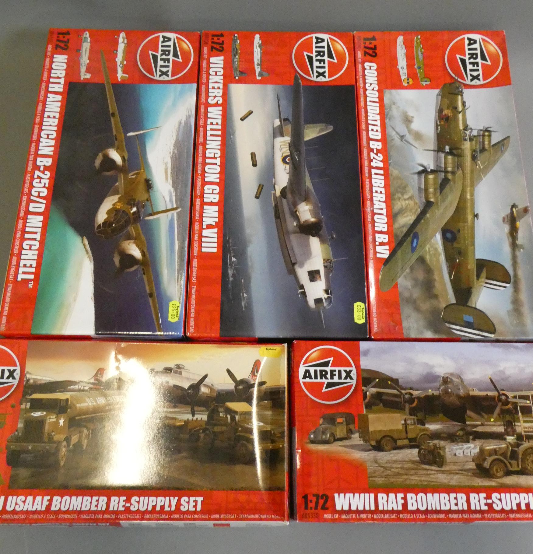 Twenty military kits including aircraft and vehicles by Airfix Image