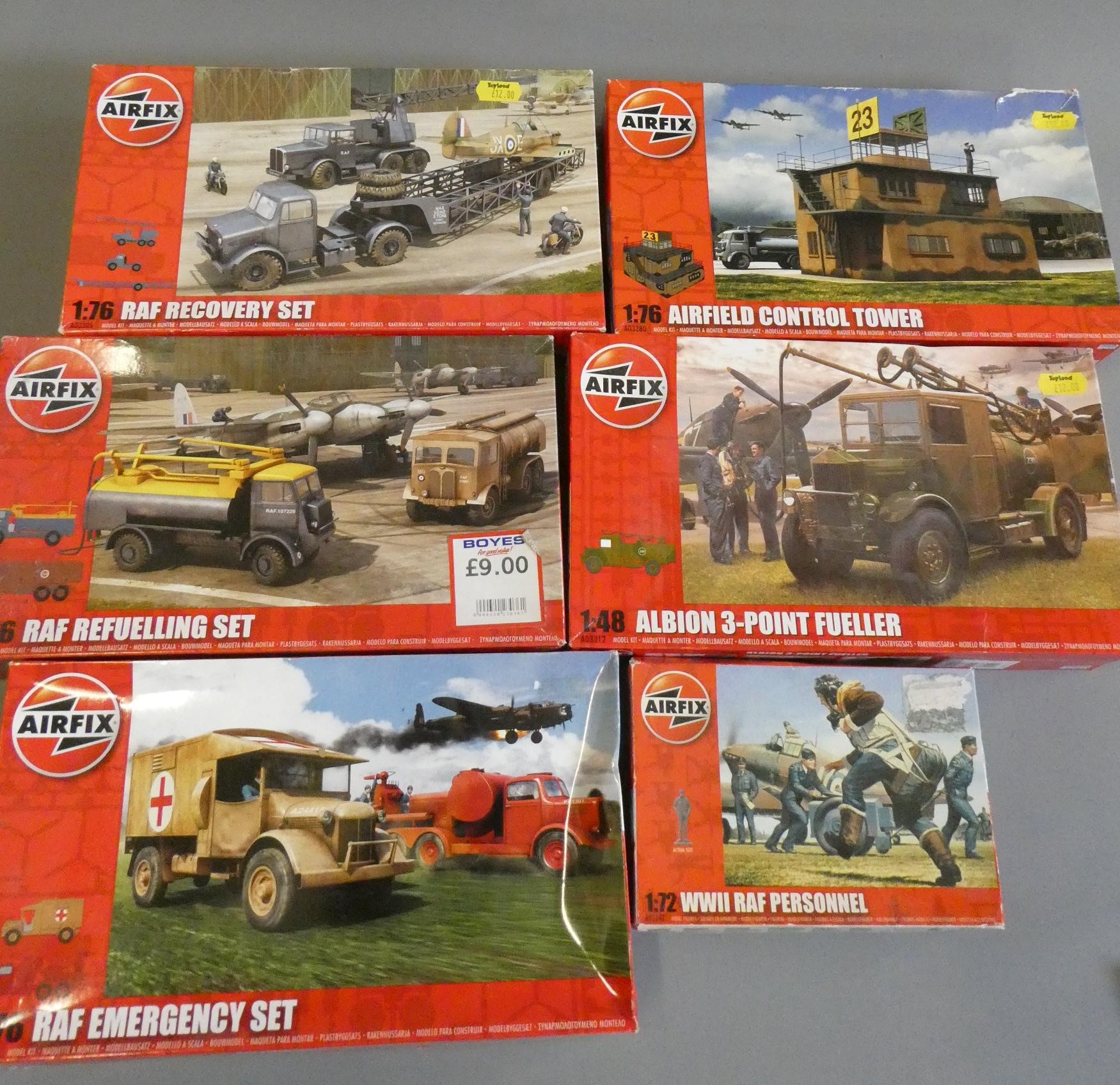 Twenty military kits including aircraft and vehicles by Airfix Image