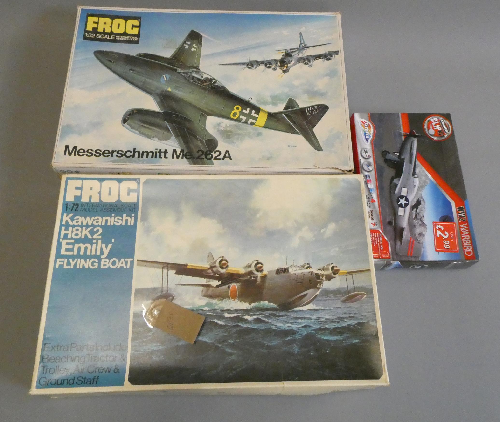 Two Frog plastic construction kits and Clipkit, boxed, unchecked for completeness (Est. plus 24% Image