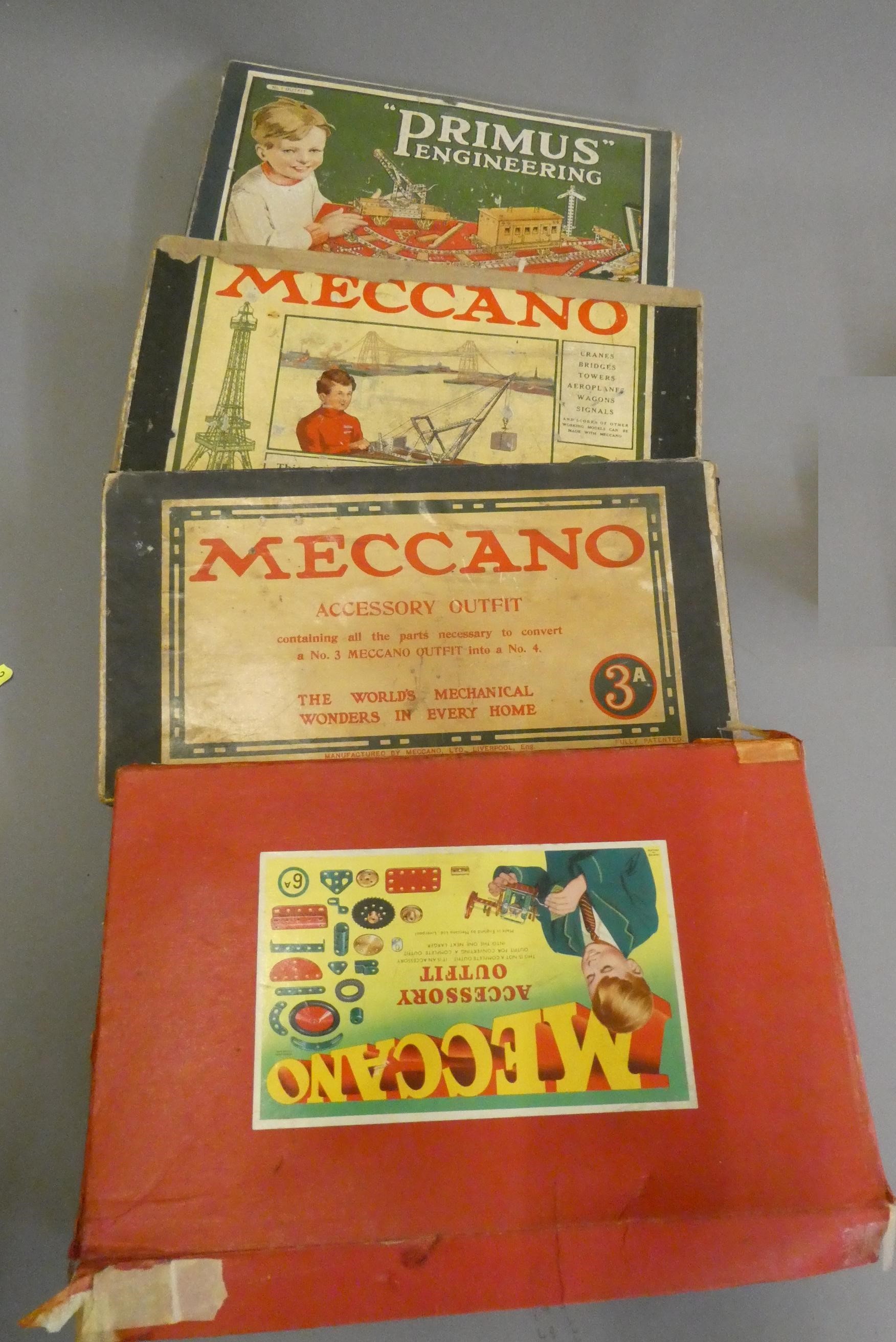 Construction sets by Meccano and Gilbert Erector Image