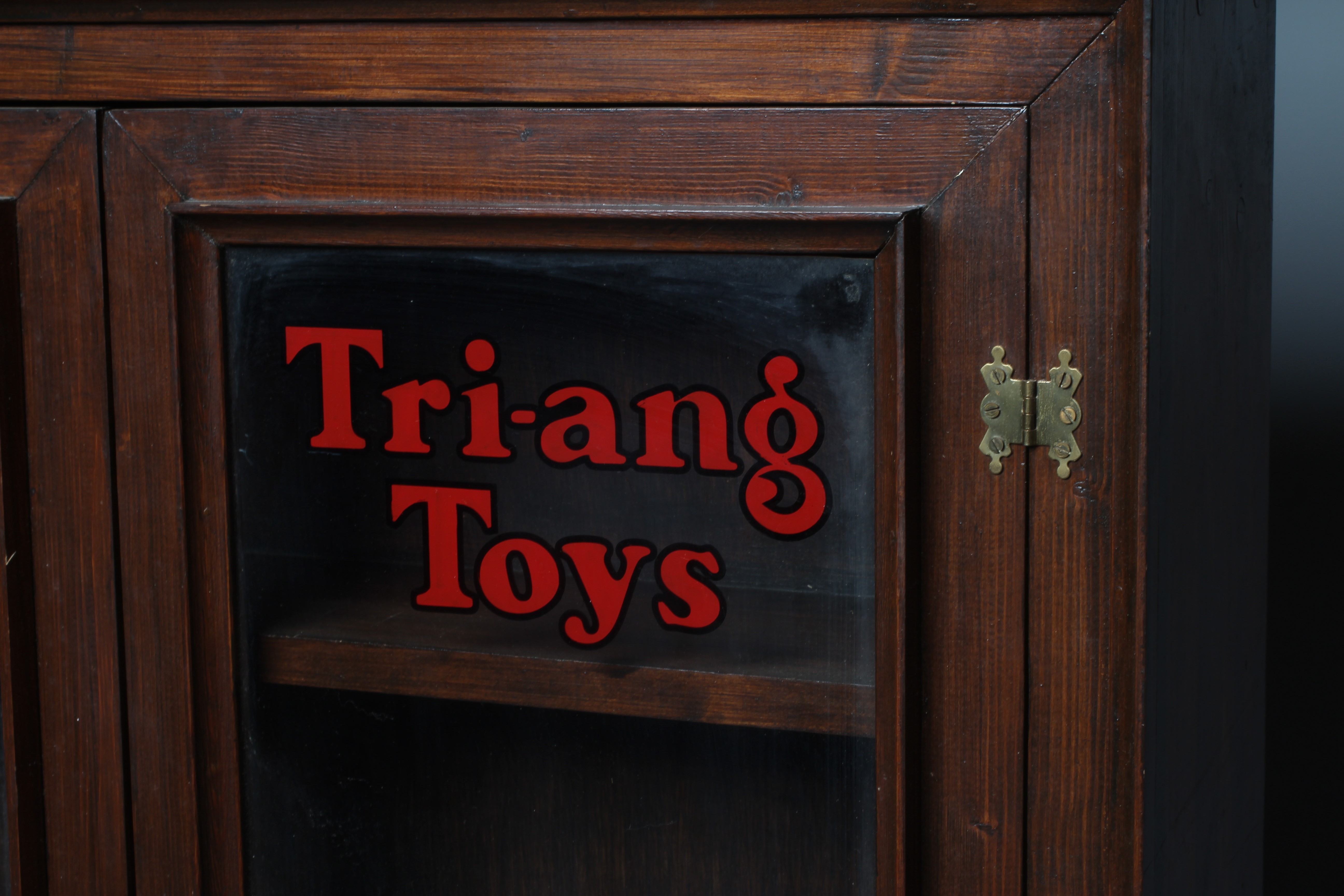 Triang Toys display cabinet of wood construction Image