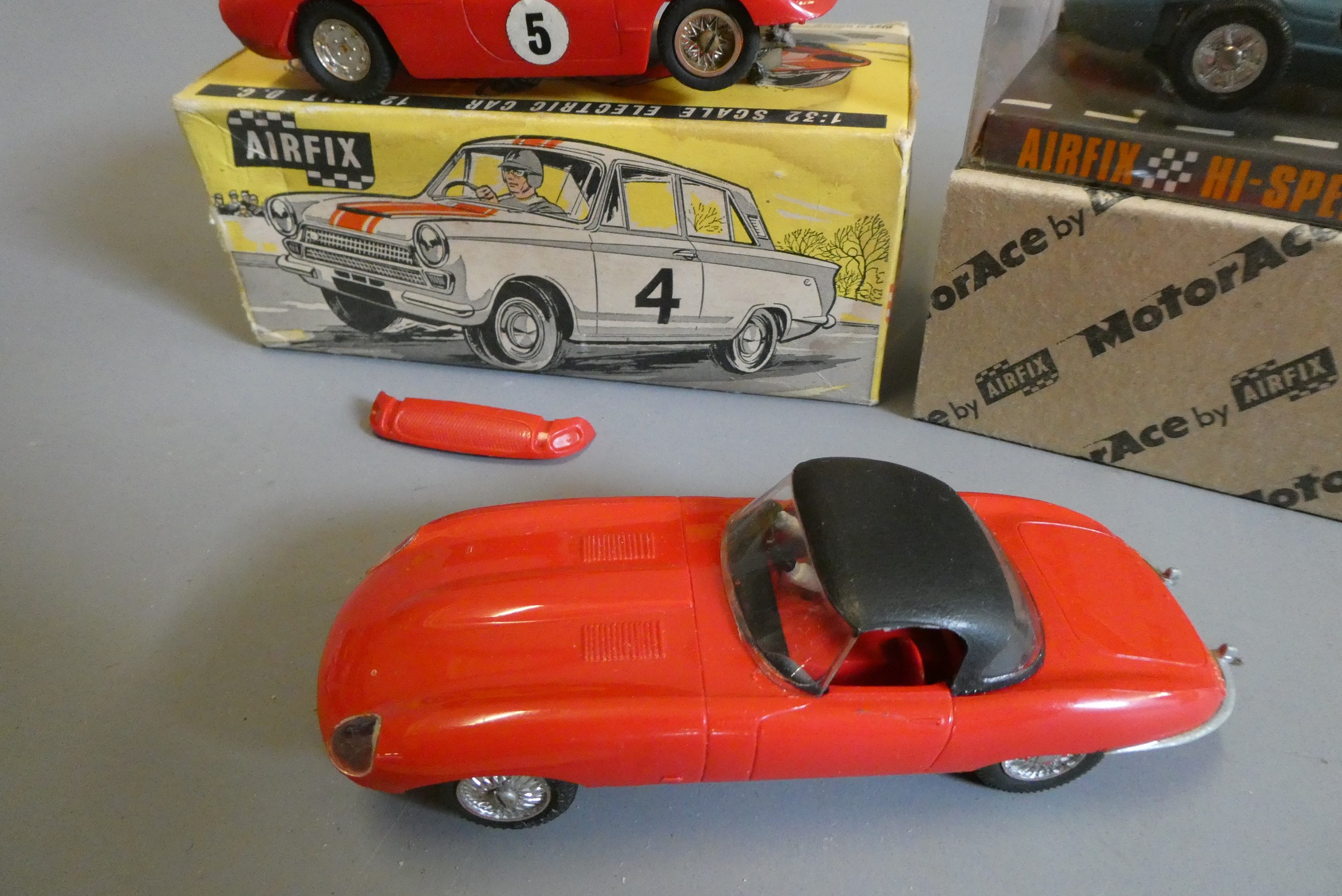 Three Airfix MRRC slot cars comprising Ford Matra in blue Image