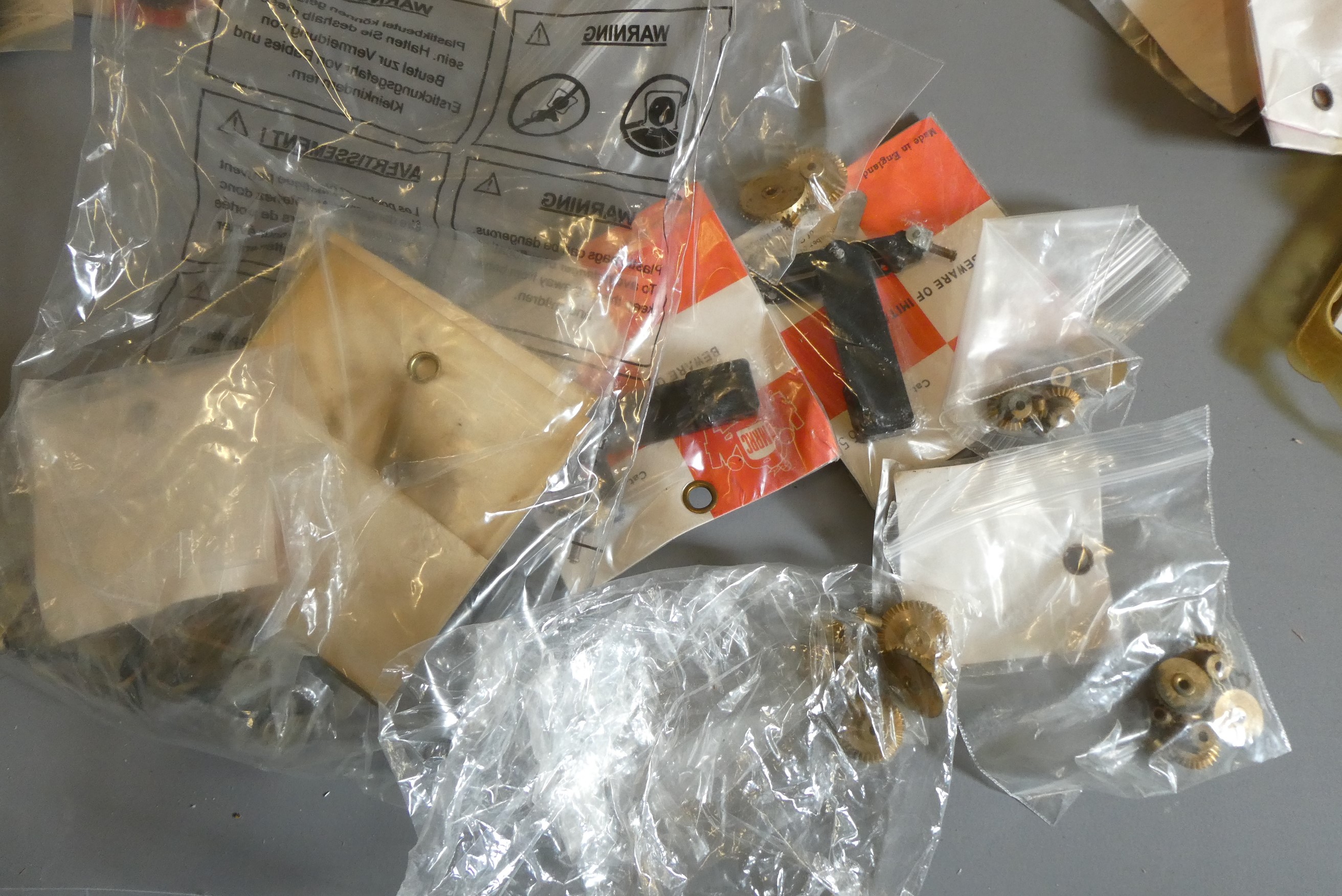 Spare parts for Airfix slot cars including gears and motors, body parts and accessories, good to Image